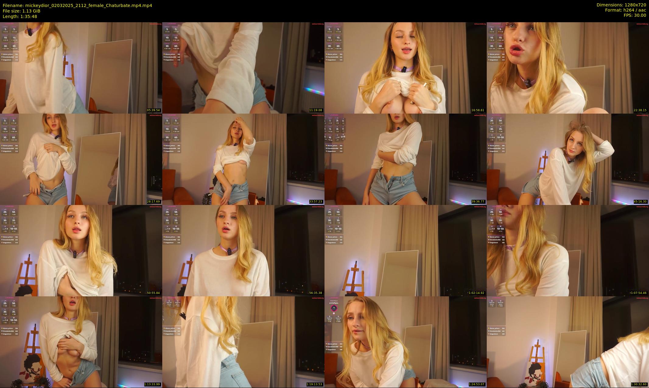 mickeydior — 96 minute Chaturbate female cam show recording, 720p, Mar 2, 2025