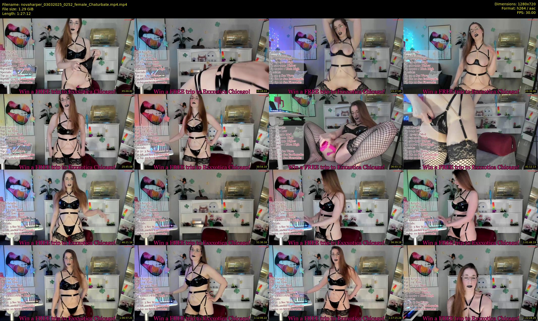 novaharper — 88 minute Chaturbate female cam show recording, 720p, Mar 3, 2025