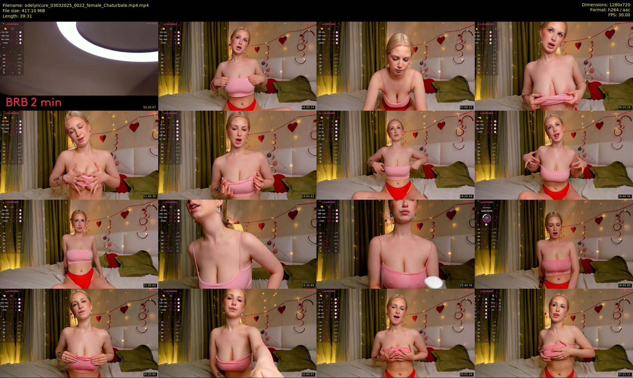 odelyncure — 40 minute Chaturbate female cam show recording, 720p, Mar 3, 2025