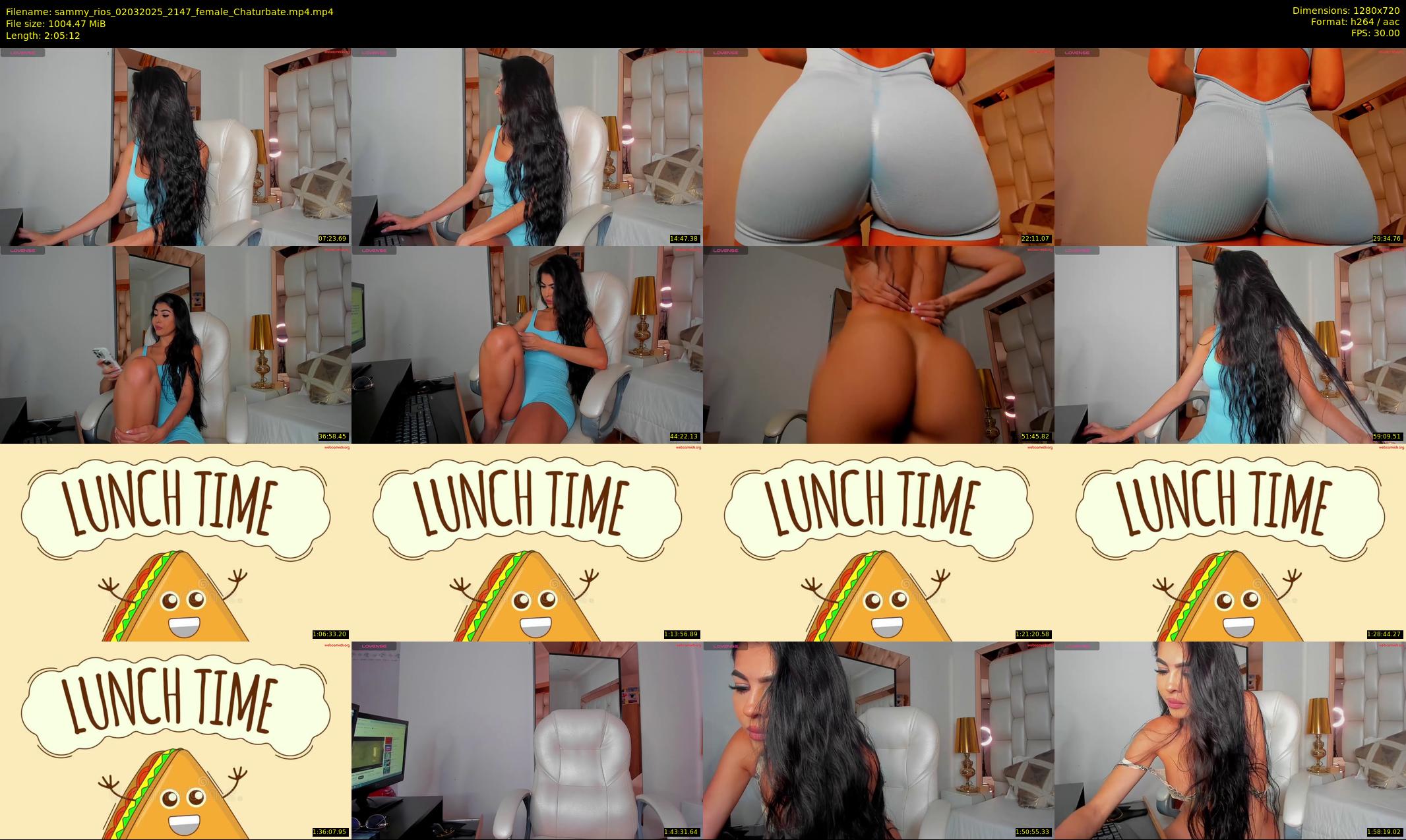 sammy_rios — 126 minute Chaturbate female cam show recording, 720p, Mar 2, 2025