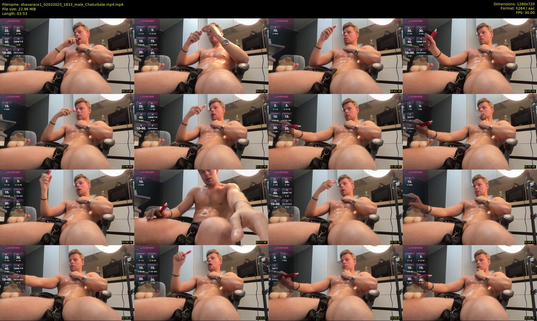 shavarace1 — 4 minute Chaturbate male cam show recording, 720p, Mar 2, 2025