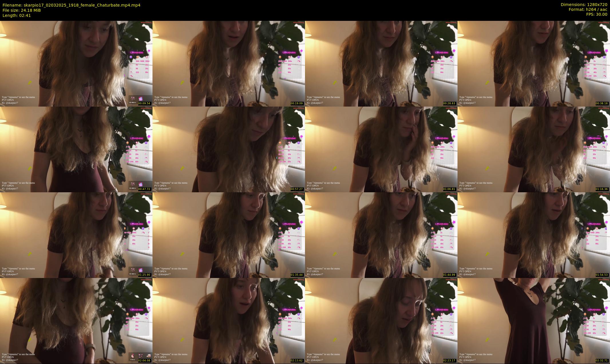 skarpio17 — 3 minute Chaturbate female cam show recording, 720p, Mar 2, 2025