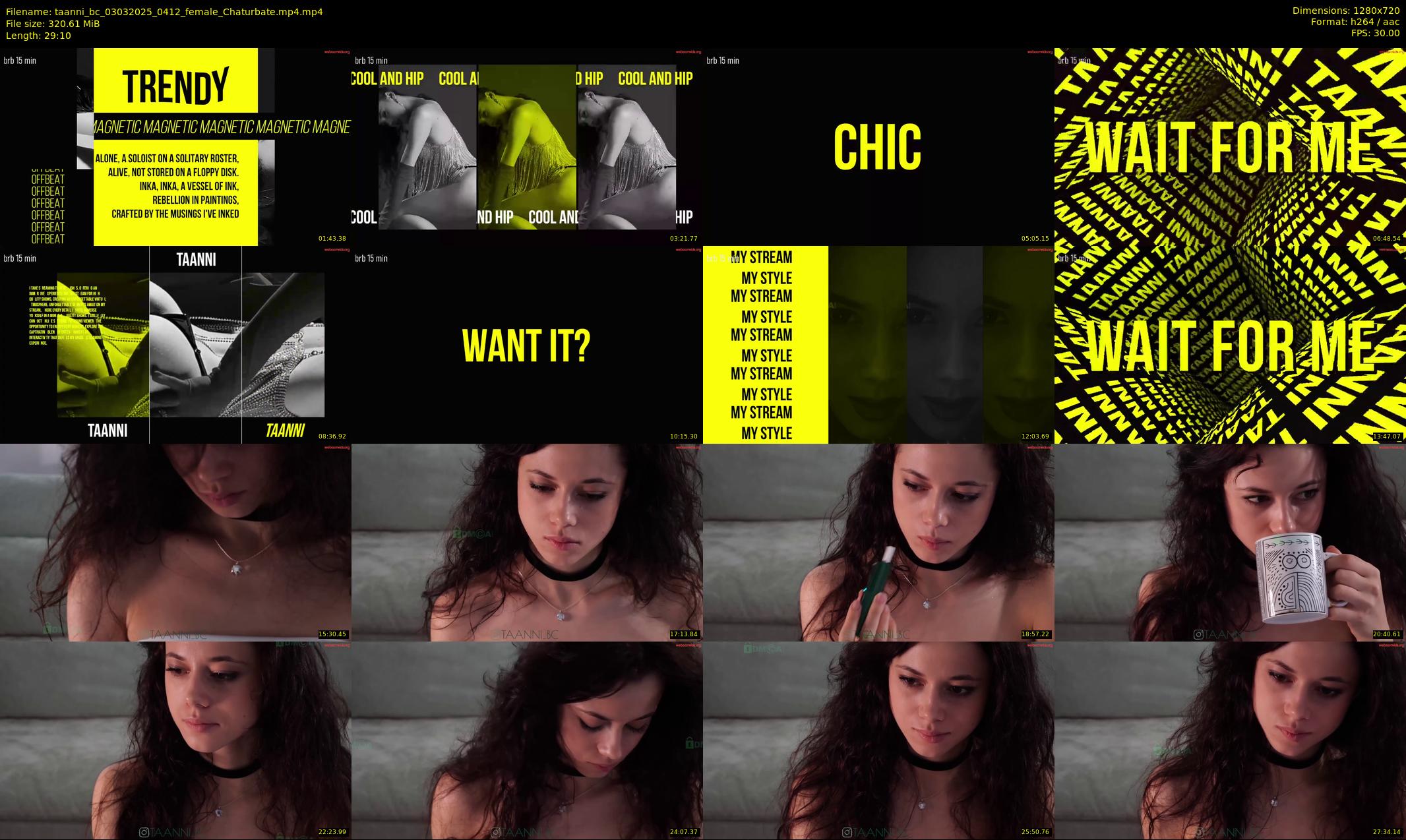 taanni_bc — 30 minute Chaturbate female cam show recording, 720p, Mar 3, 2025