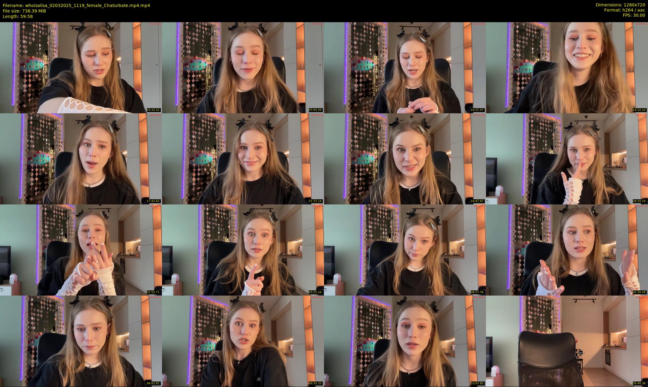 whoisalisa — 60 minute Chaturbate female cam show recording, 720p, Mar 2, 2025