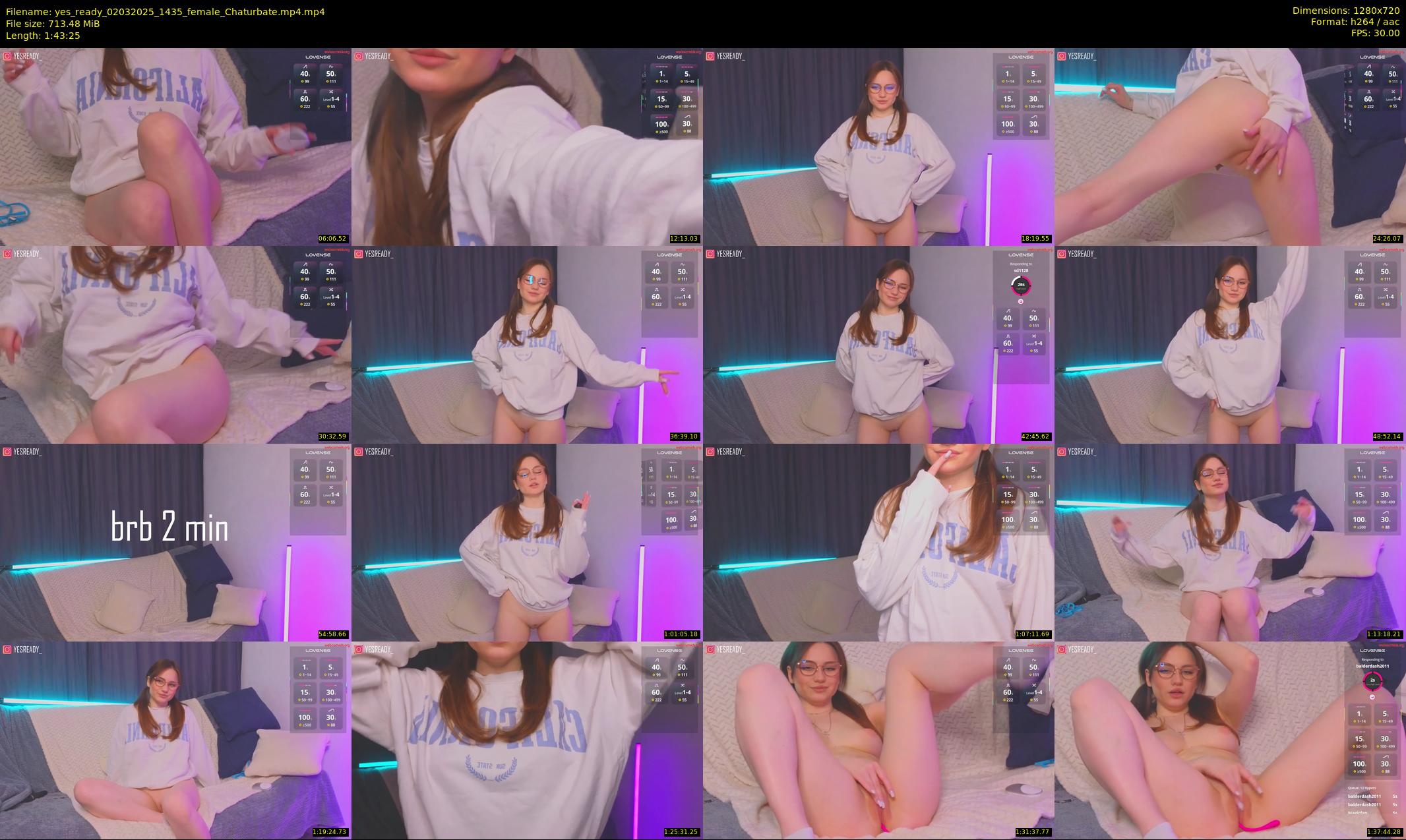 yes_ready — 104 minute Chaturbate female cam show recording, 720p, Mar 2, 2025