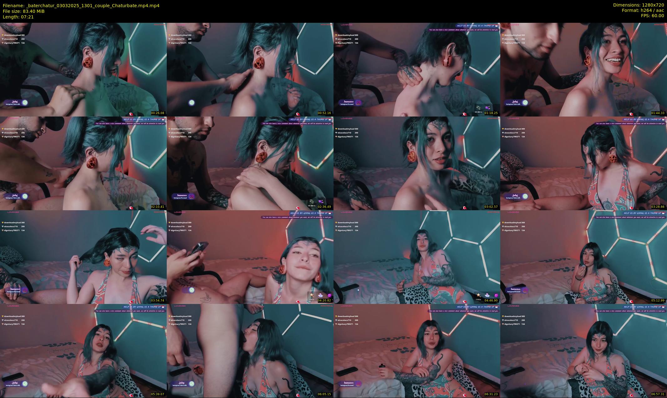 _baterchatur — 8 minute Chaturbate couple cam show recording, 720p, Mar 3, 2025