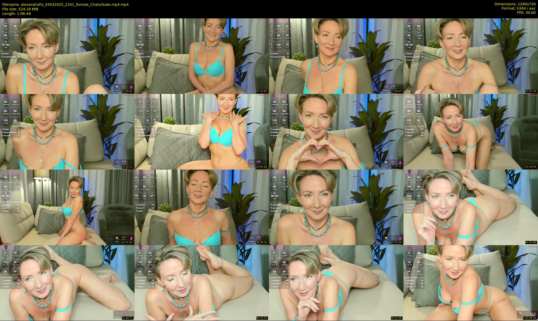 alexandrafix — 67 minute Chaturbate female cam show recording, 720p, Mar 3, 2025