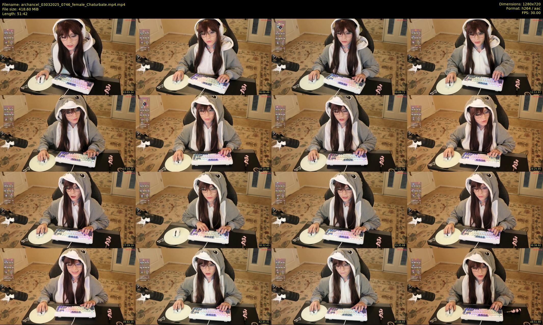 archancel — 52 minute Chaturbate female cam show recording, 720p, Mar 3, 2025