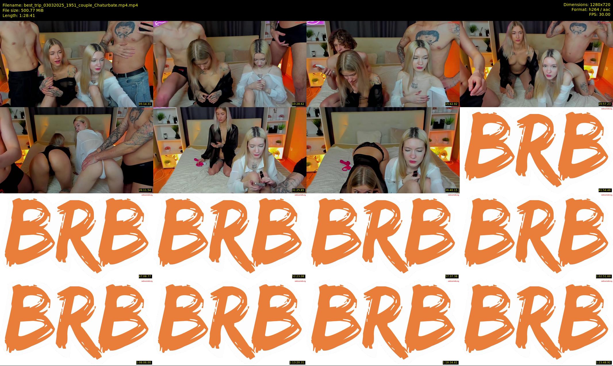 best_trip — 89 minute Chaturbate couple cam show recording, 720p, Mar 3, 2025