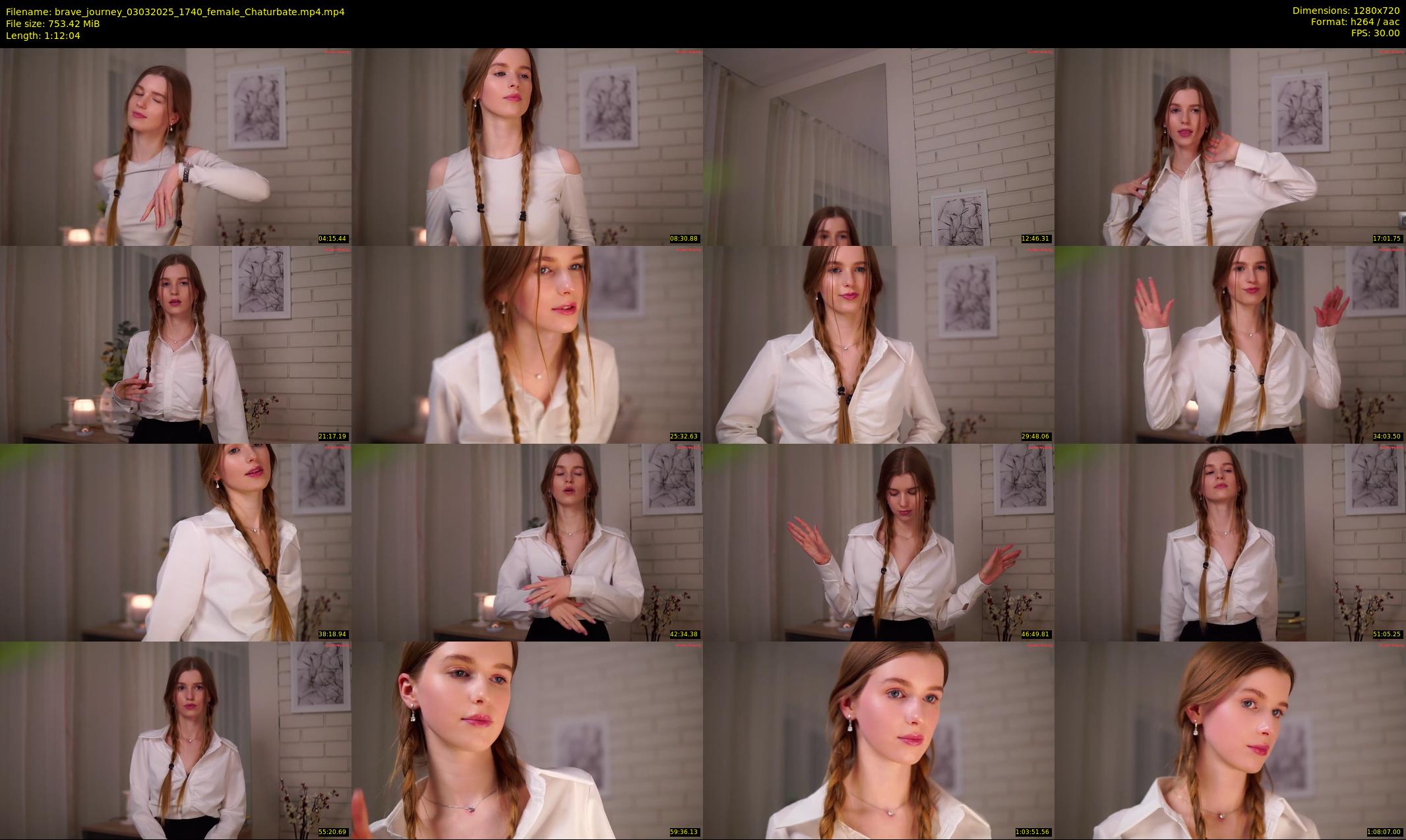 brave_journey — 73 minute Chaturbate female cam show recording, 720p, Mar 3, 2025