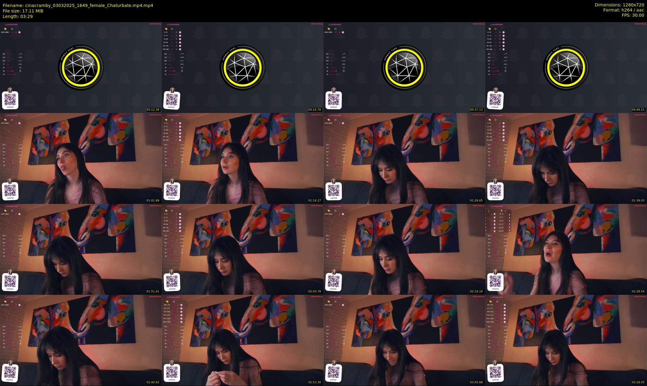 cinacramby — 4 minute Chaturbate female cam show recording, 720p, Mar 3, 2025