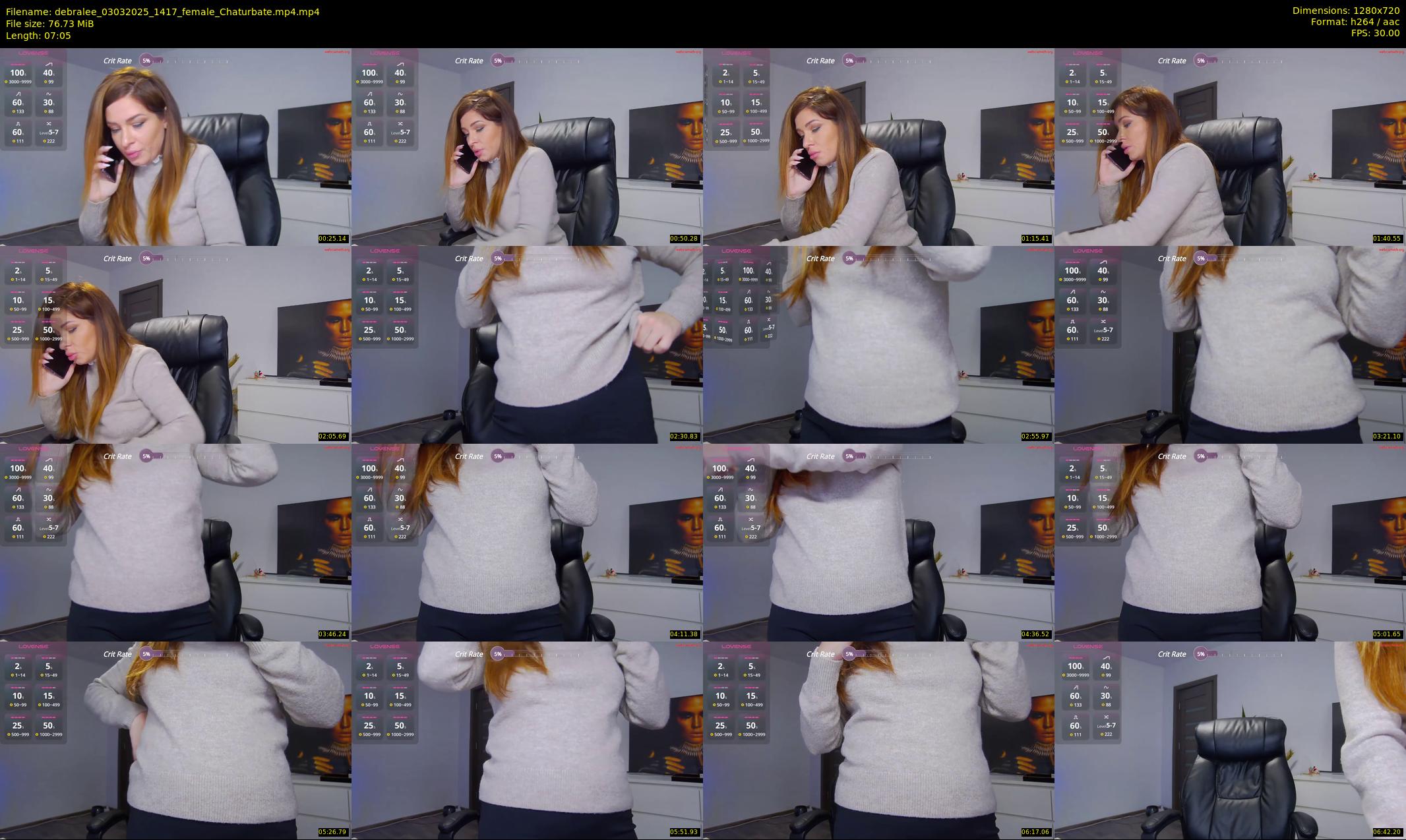 debralee — 8 minute Chaturbate female cam show recording, 720p, Mar 3, 2025