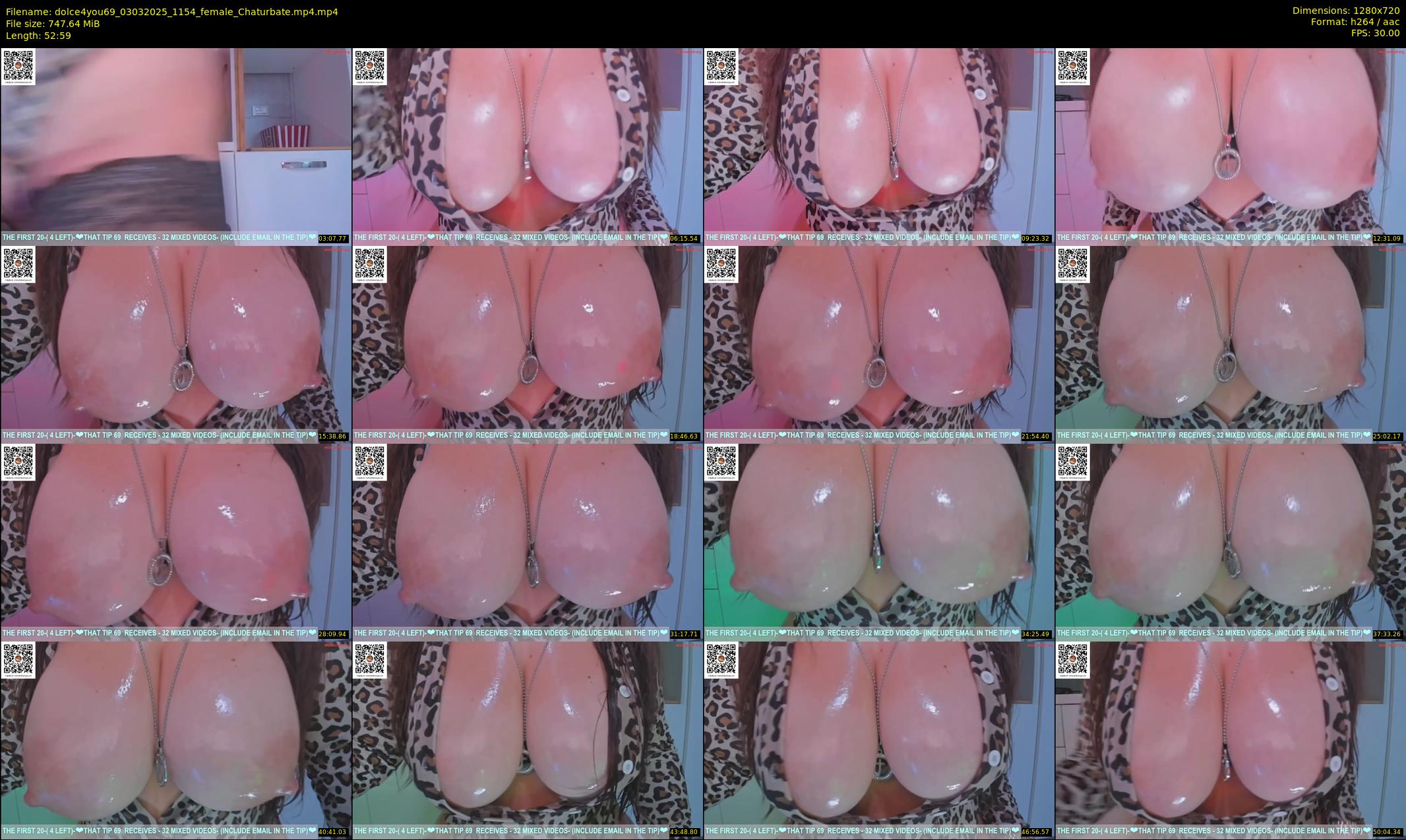 dolce4you69 — 53 minute Chaturbate female cam show recording, 720p, Mar 3, 2025