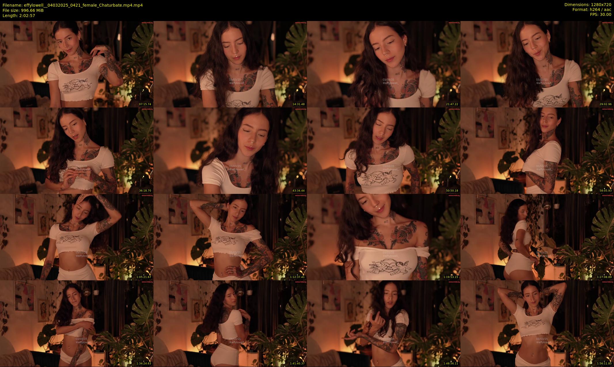 effylowell_ — 123 minute Chaturbate female cam show recording, 720p, Mar 4, 2025