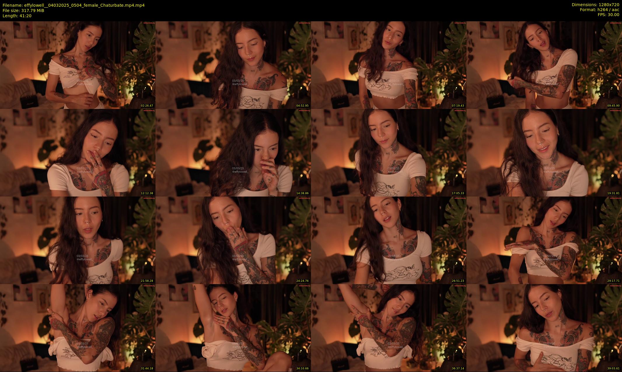 effylowell_ — 42 minute Chaturbate female cam show recording, 720p, Mar 4, 2025