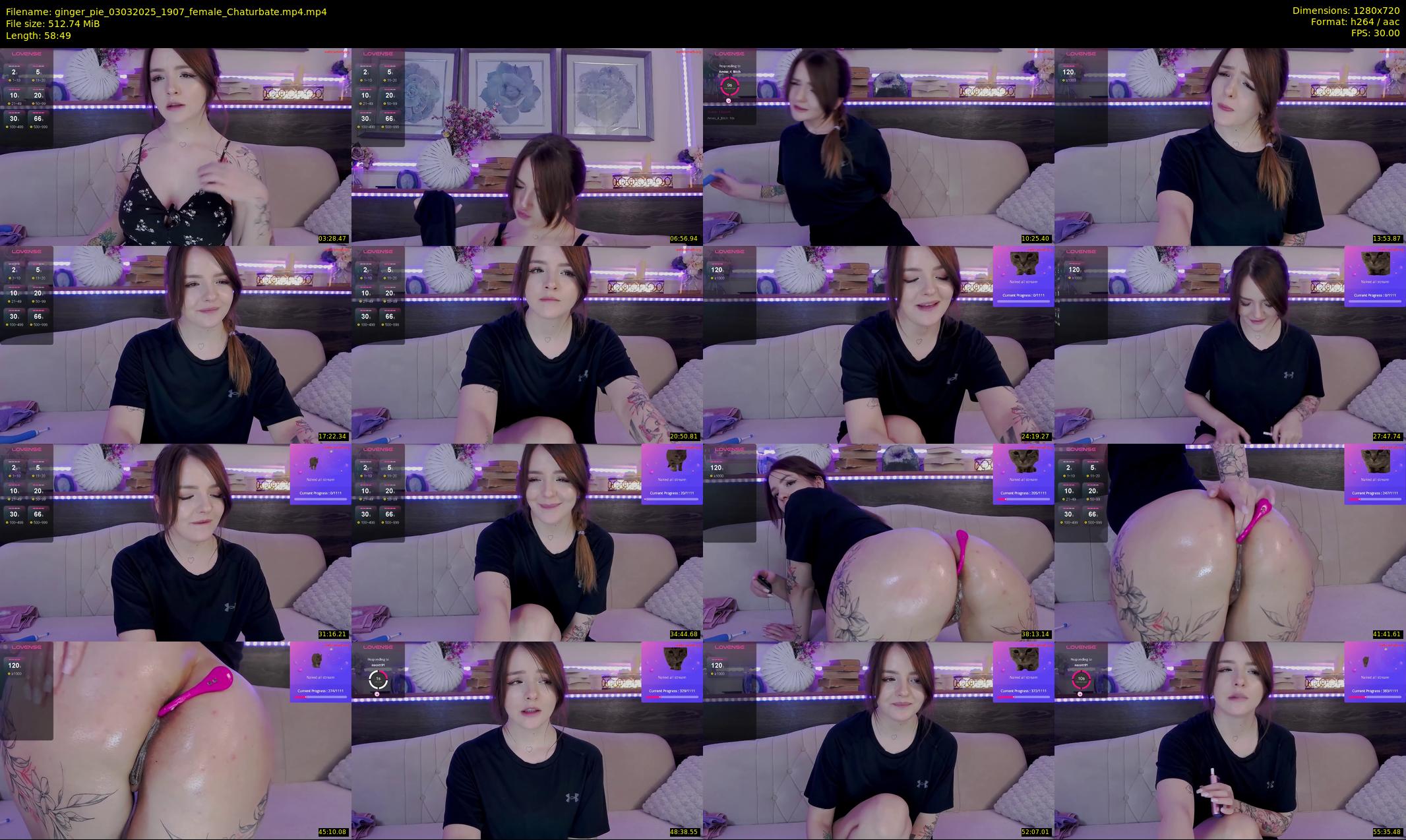 ginger_pie — 59 minute Chaturbate female cam show recording, 720p, Mar 3, 2025