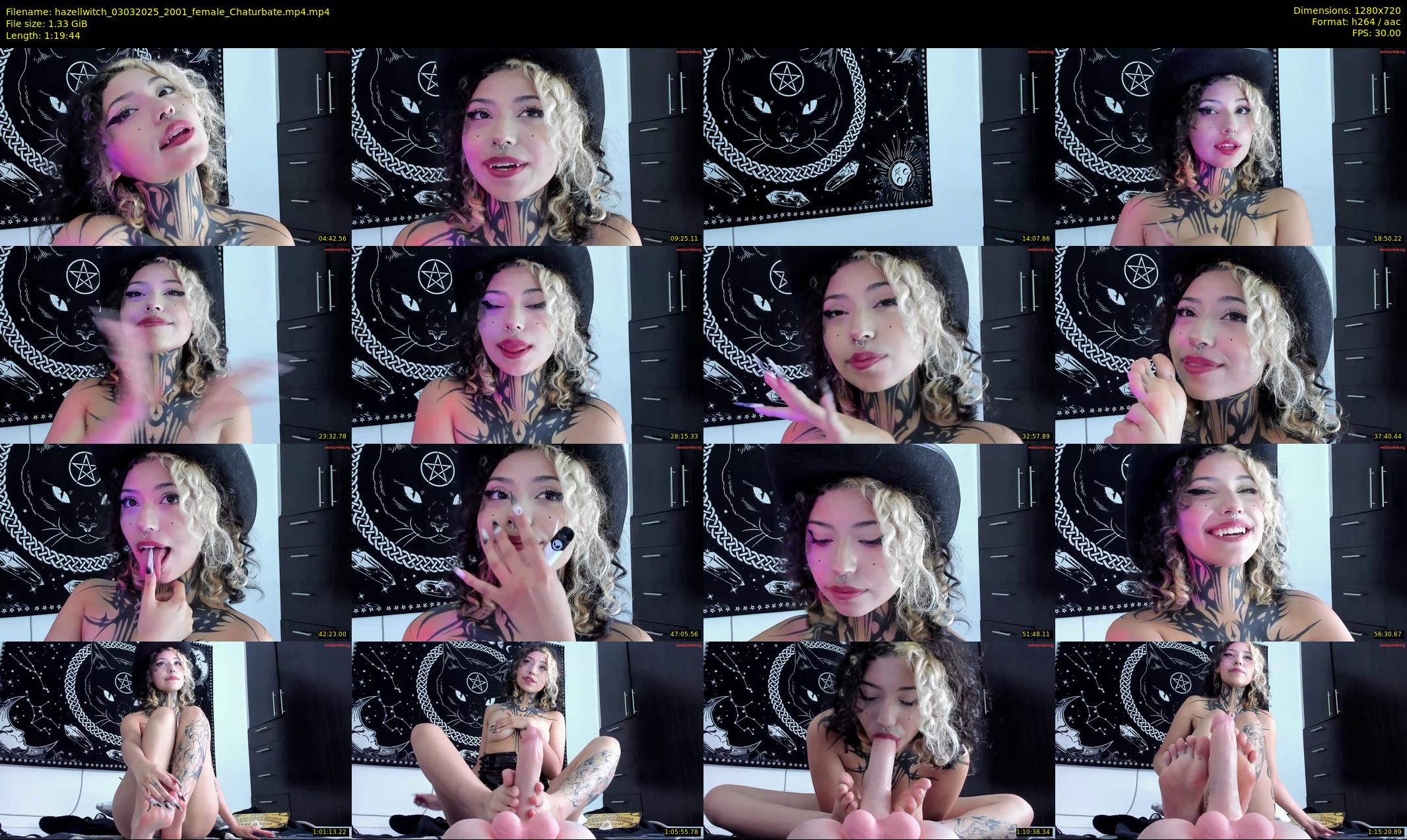 hazellwitch — 80 minute Chaturbate female cam show recording, 720p, Mar 3, 2025