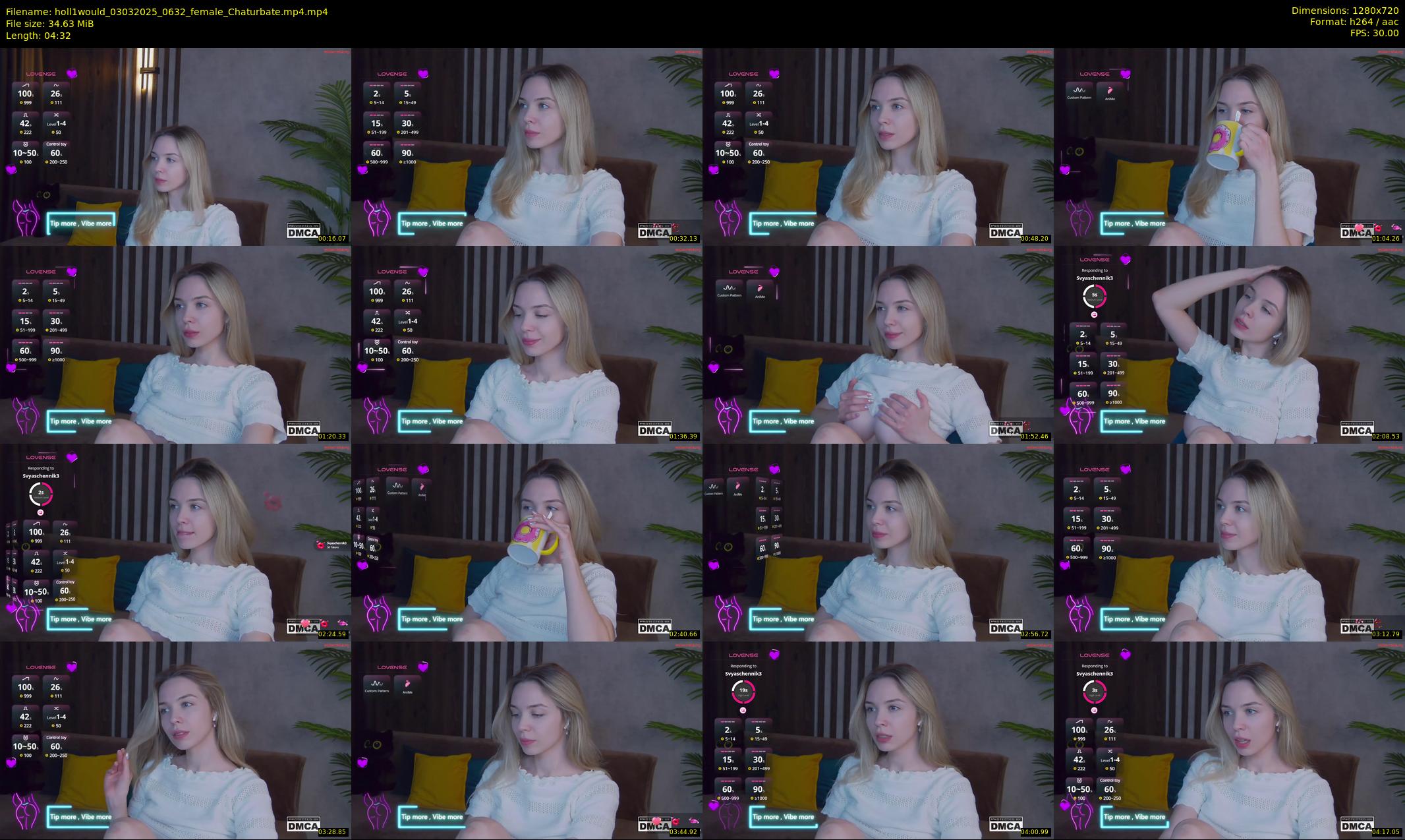 holl1would — 5 minute Chaturbate female cam show recording, 720p, Mar 3, 2025