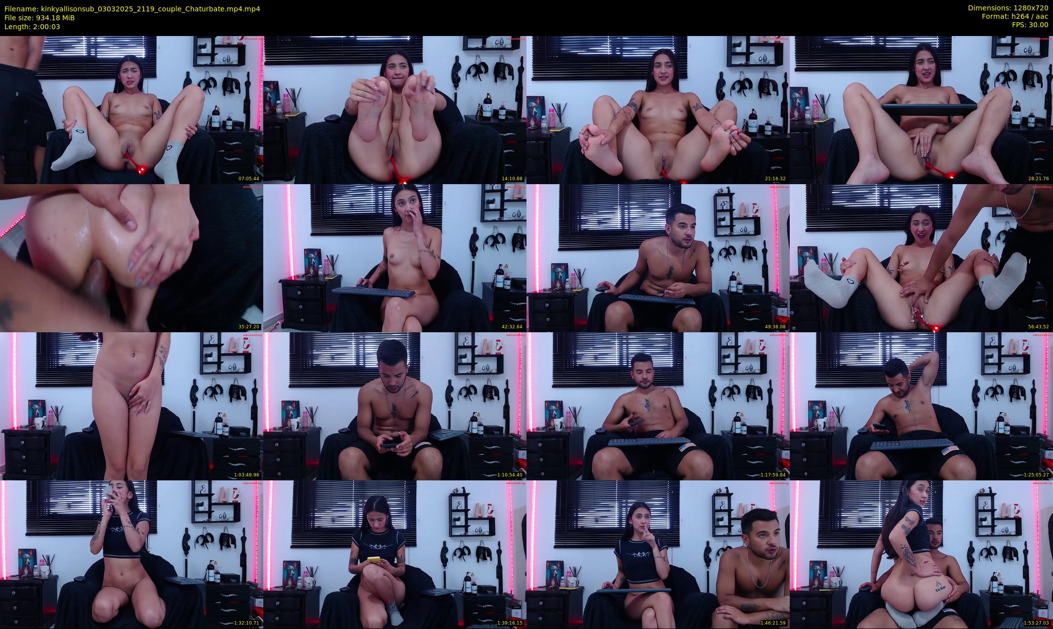 kinkyallisonsub — 121 minute Chaturbate couple cam show recording, 720p, Mar 3, 2025