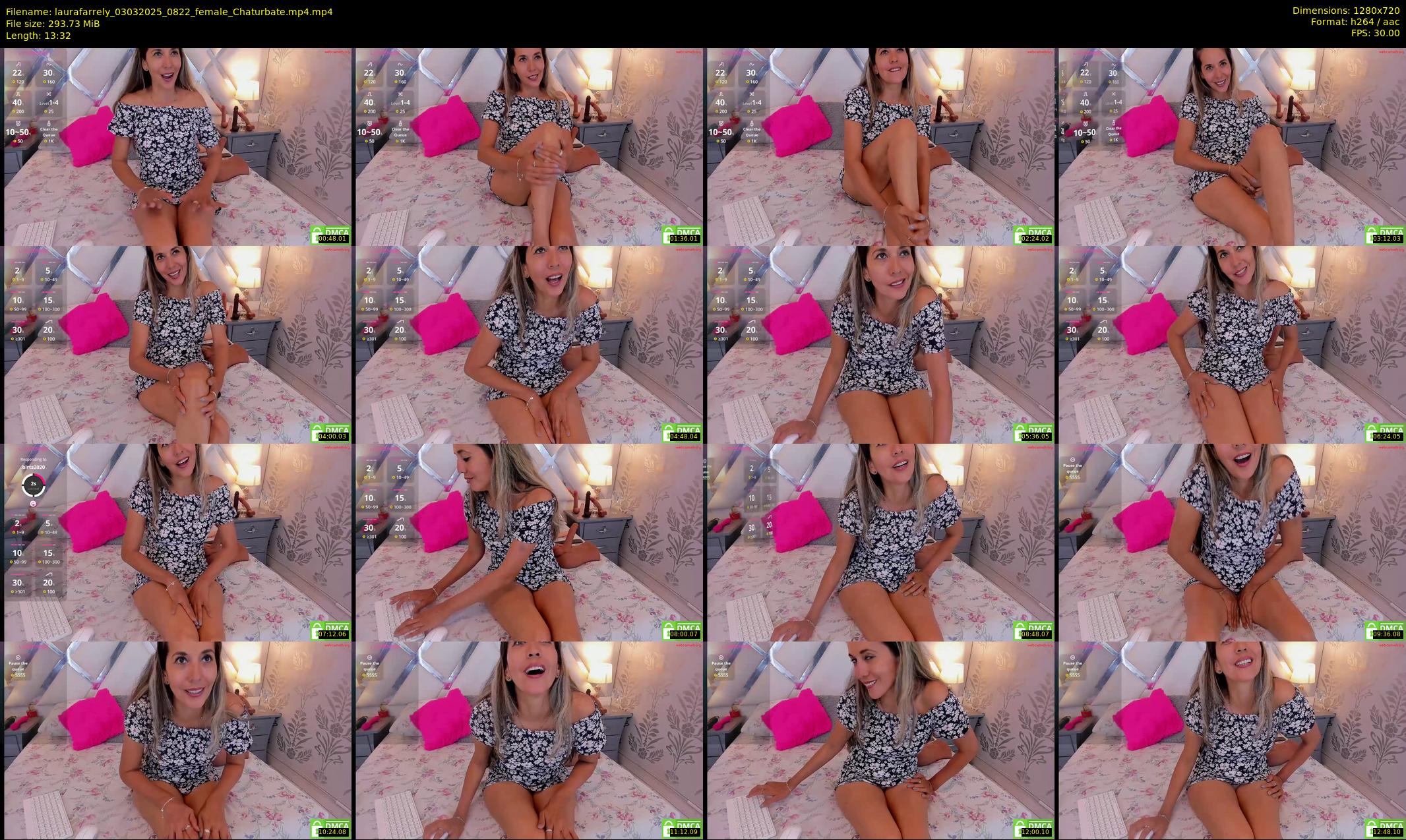 laurafarrely — 14 minute Chaturbate female cam show recording, 720p, Mar 3, 2025