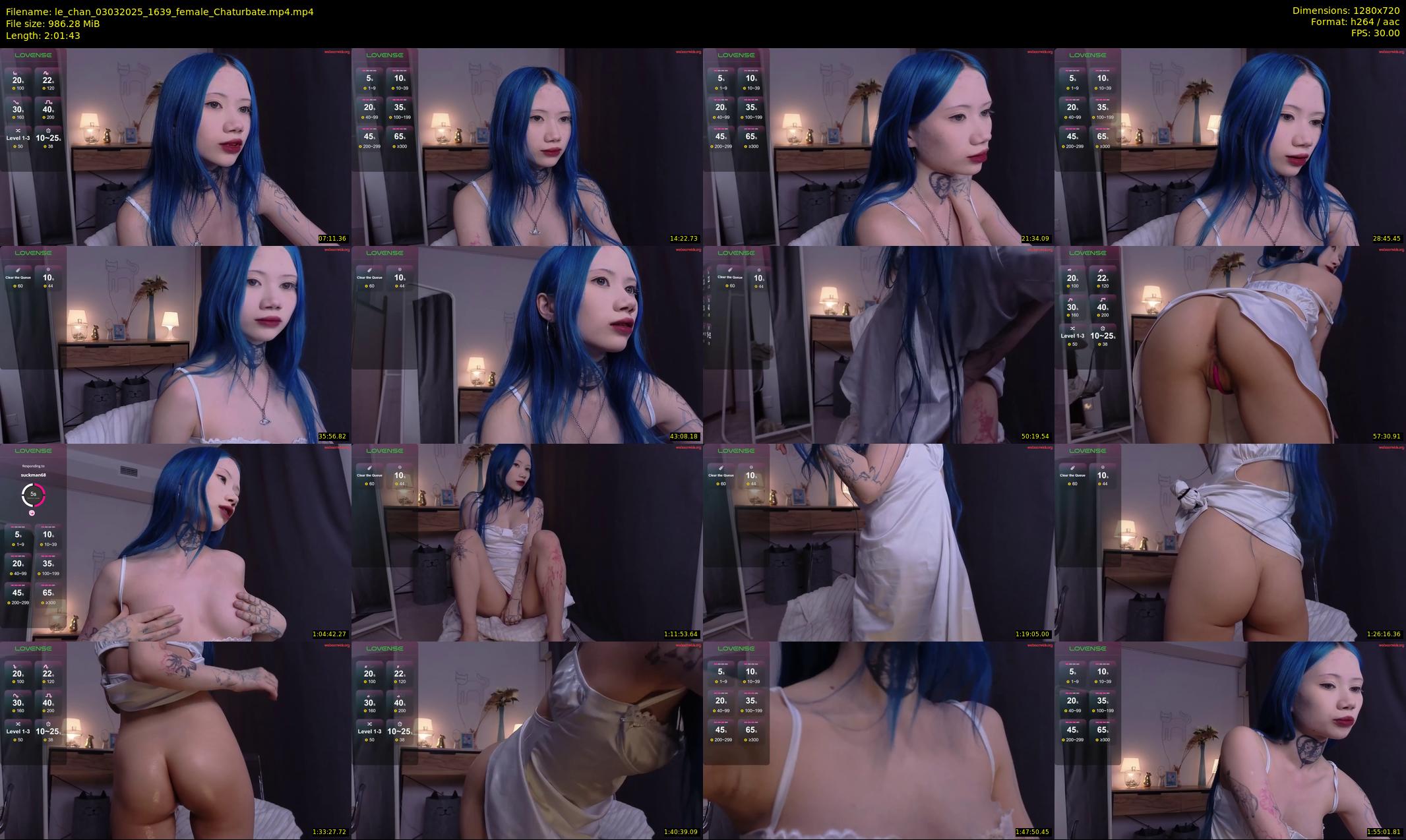 le_chan — 122 minute Chaturbate female cam show recording, 720p, Mar 3, 2025