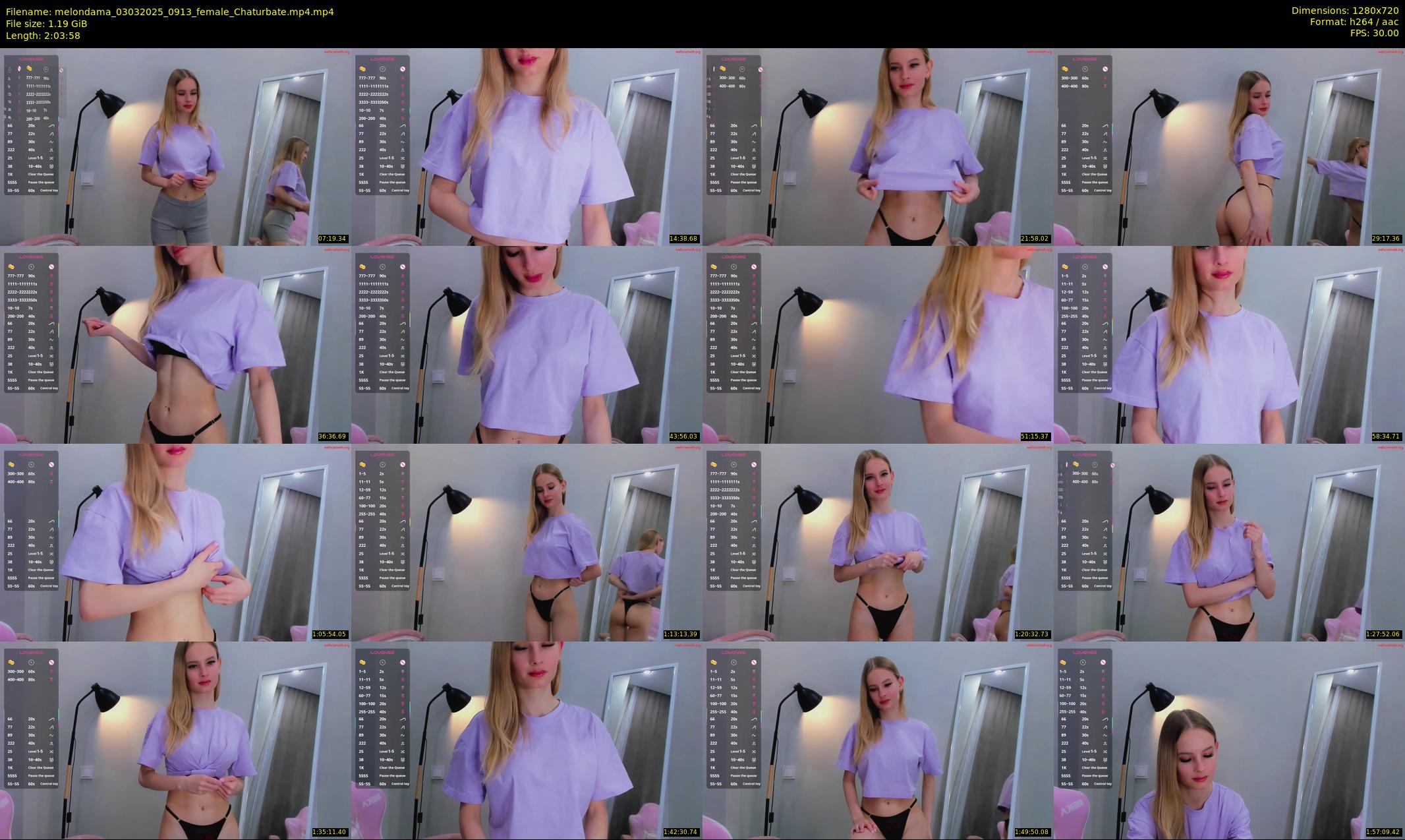 melondama — 124 minute Chaturbate female cam show recording, 720p, Mar 3, 2025