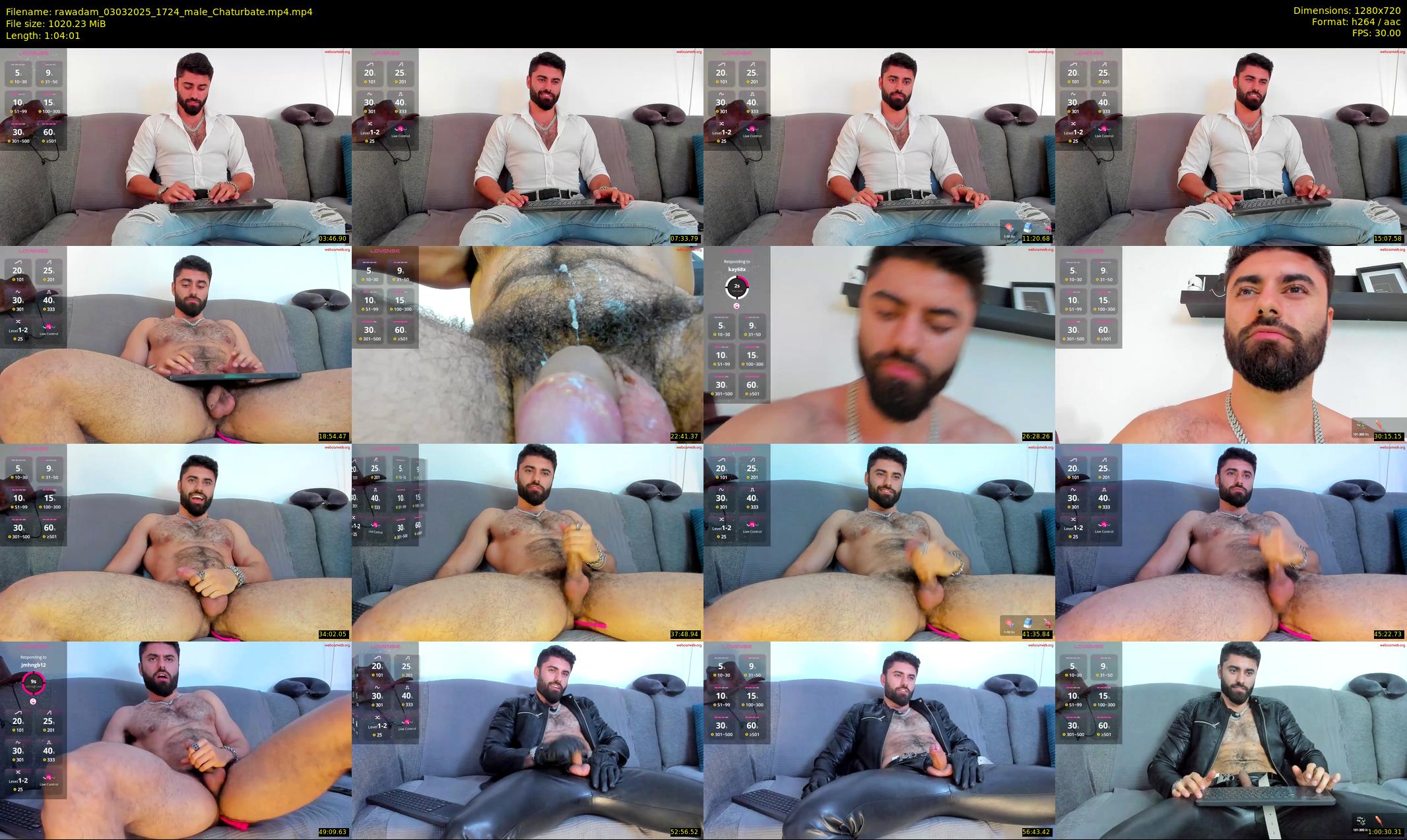 rawadam — 65 minute Chaturbate male cam show recording, 720p, Mar 3, 2025