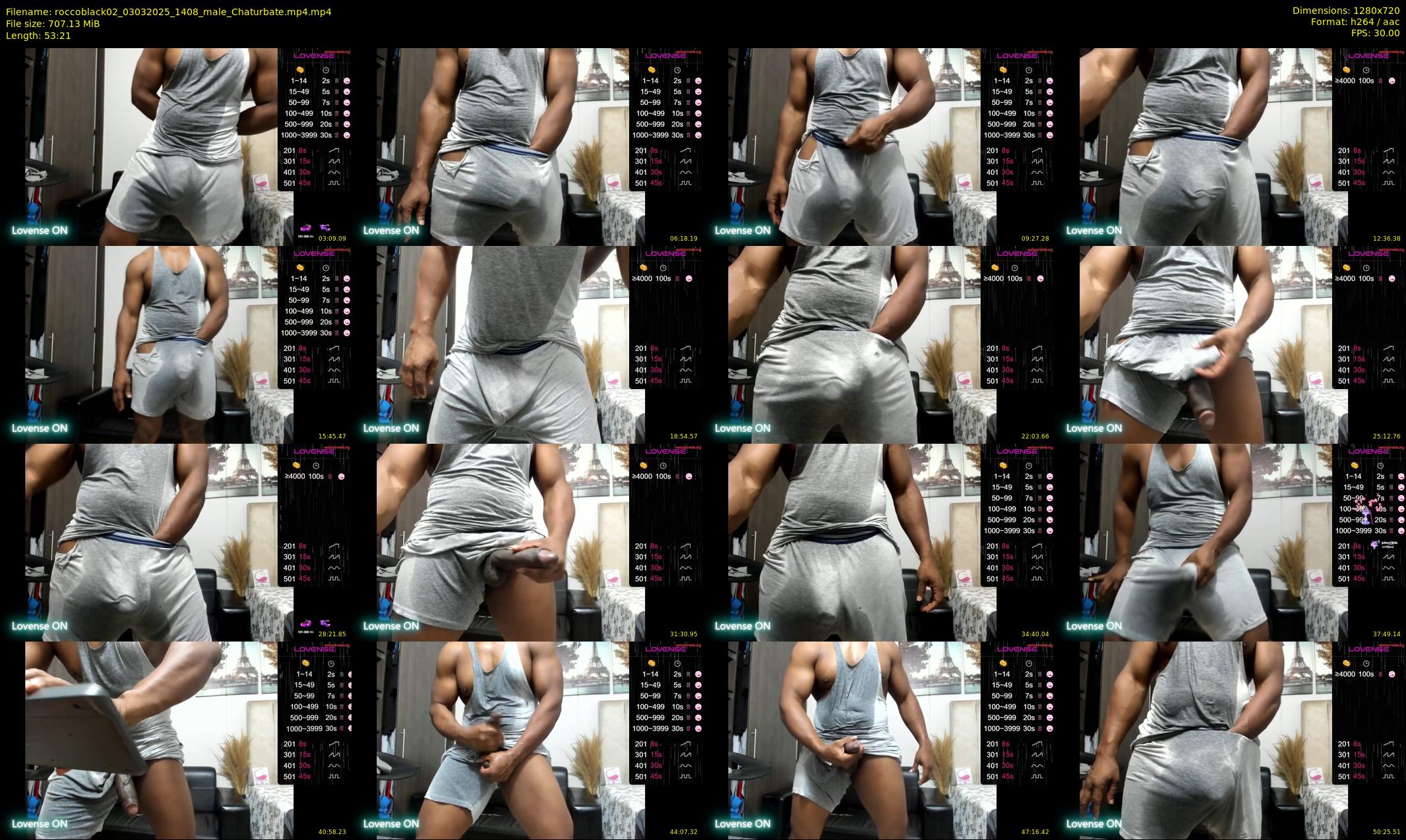 roccoblack02 — 54 minute Chaturbate male cam show recording, 720p, Mar 3, 2025