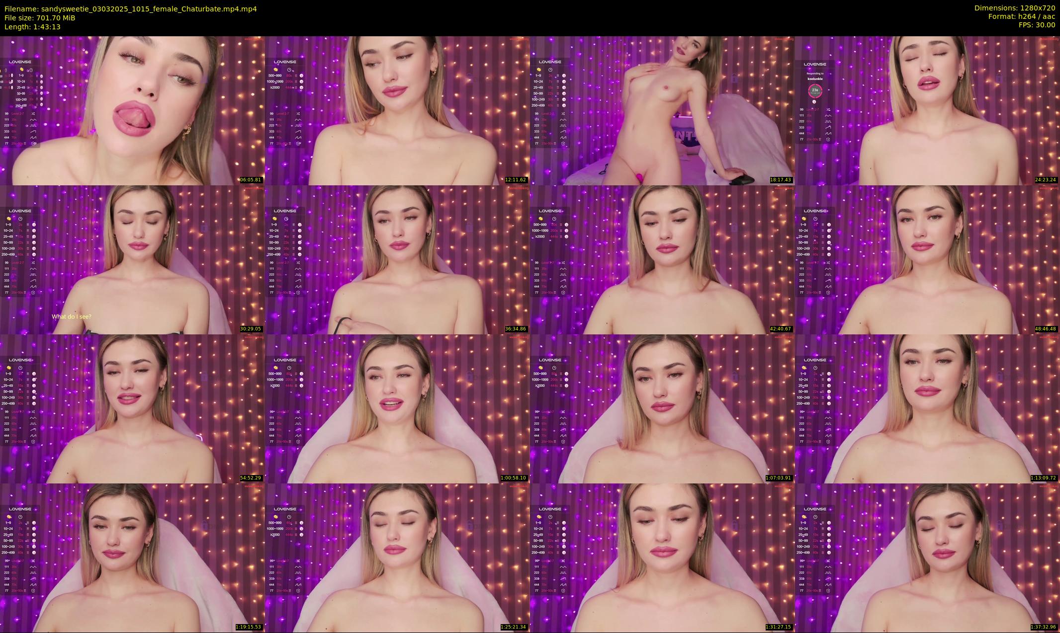 sandysweetie — 104 minute Chaturbate female cam show recording, 720p, Mar 3, 2025