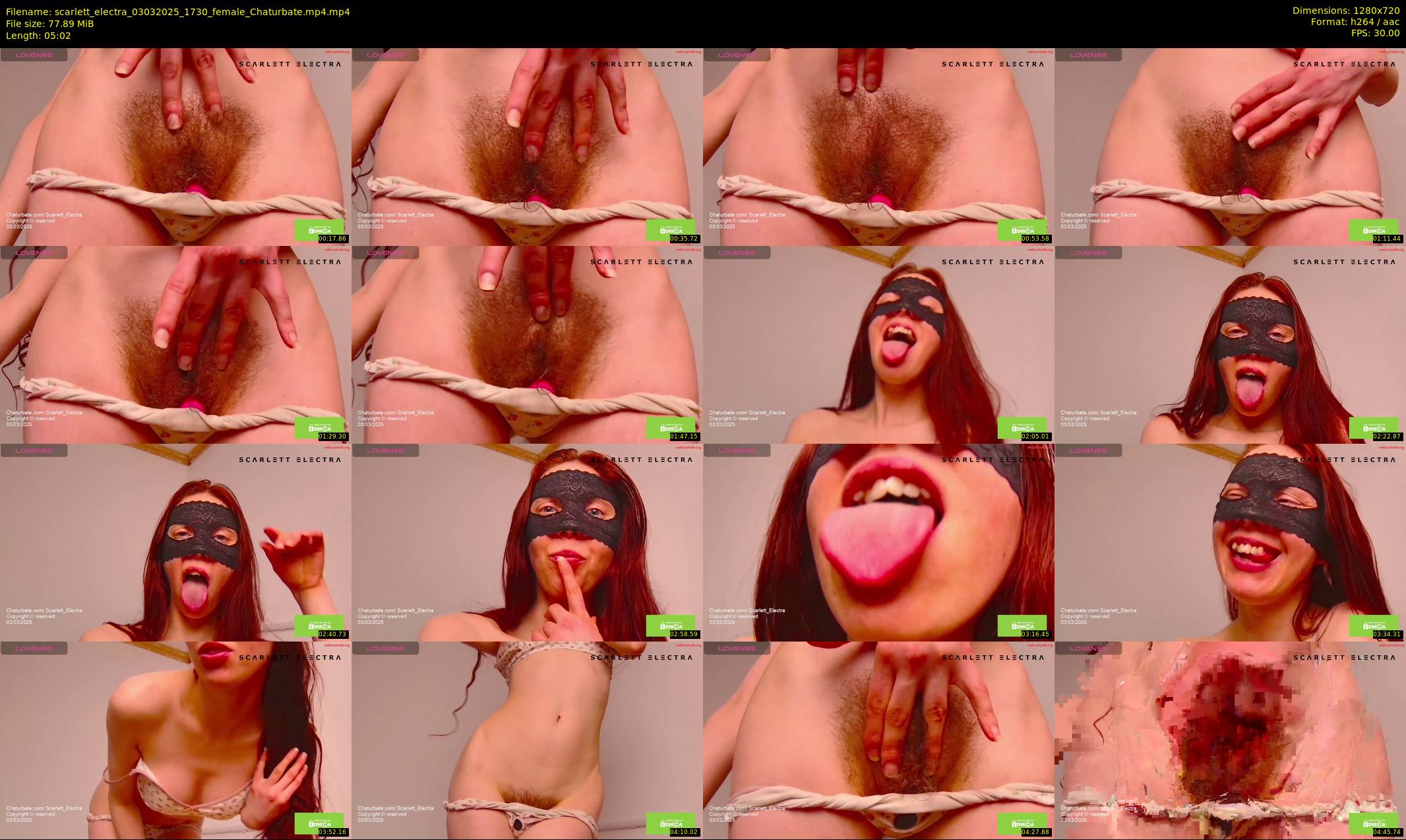 scarlett_electra — 6 minute Chaturbate female cam show recording, 720p, Mar 3, 2025