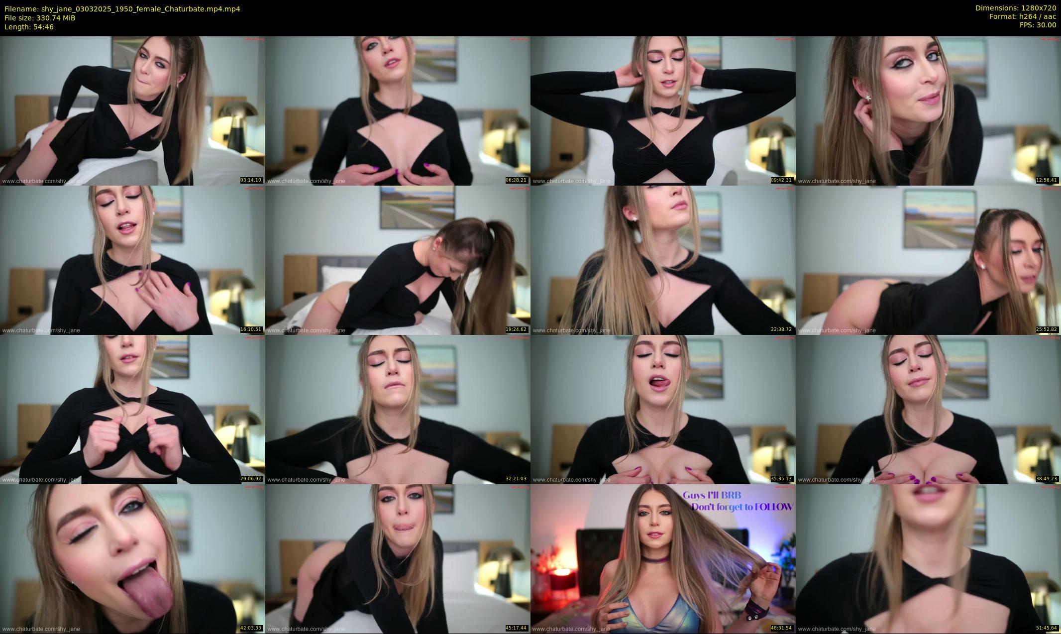 shy_jane — 55 minute Chaturbate female cam show recording, 720p, Mar 3, 2025