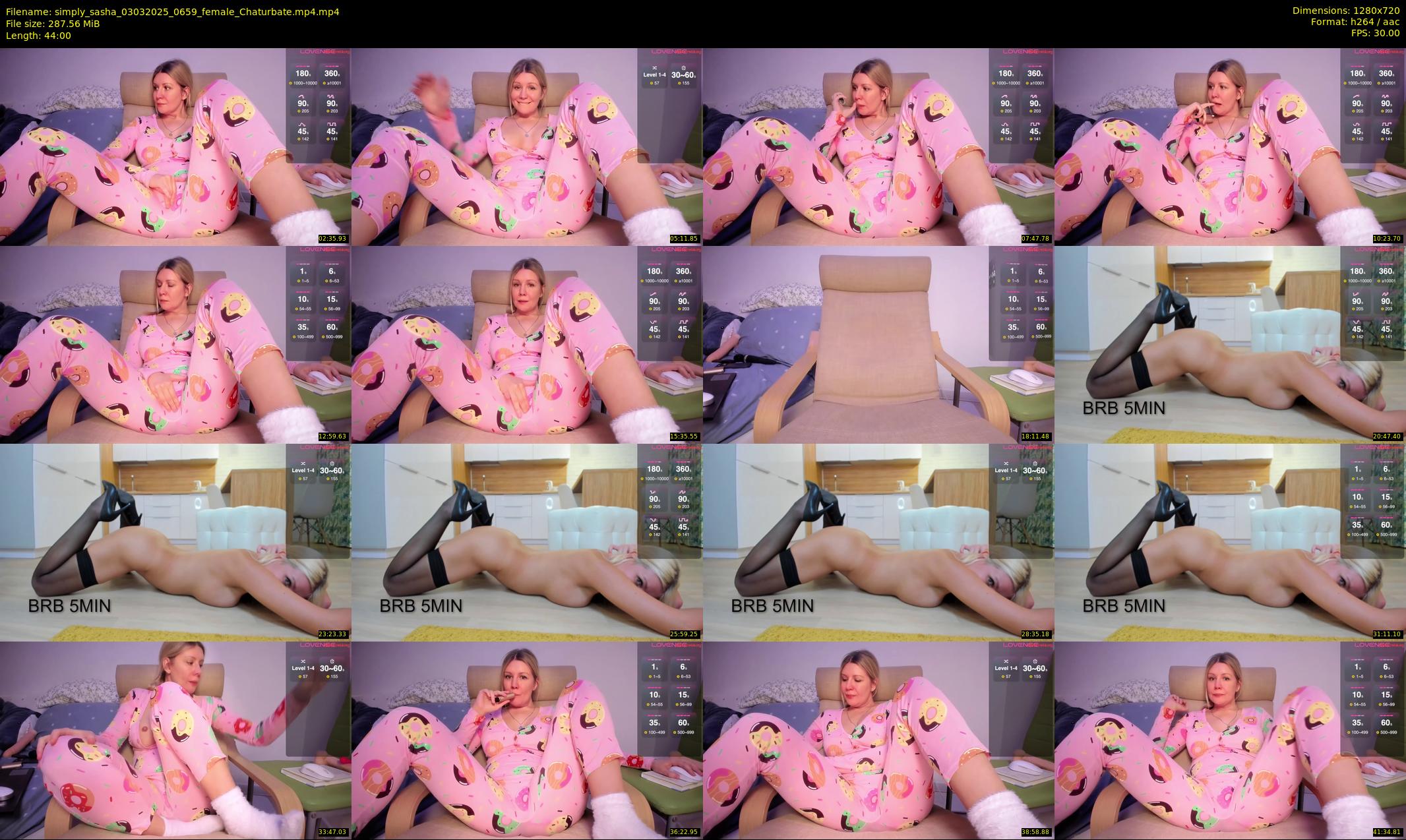 simply_sasha — 44 minute Chaturbate female cam show recording, 720p, Mar 3, 2025