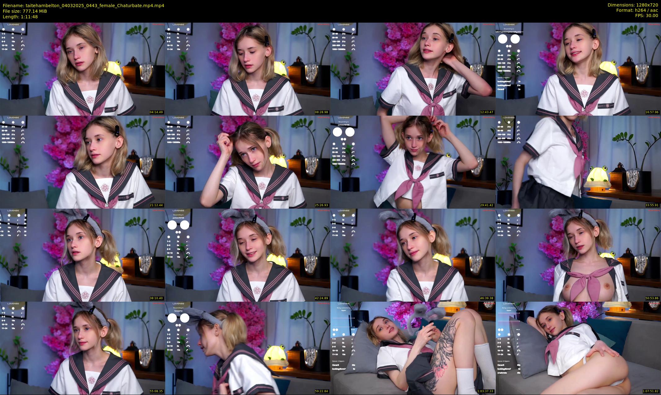taitehambelton — 72 minute Chaturbate female cam show recording, 720p, Mar 4, 2025