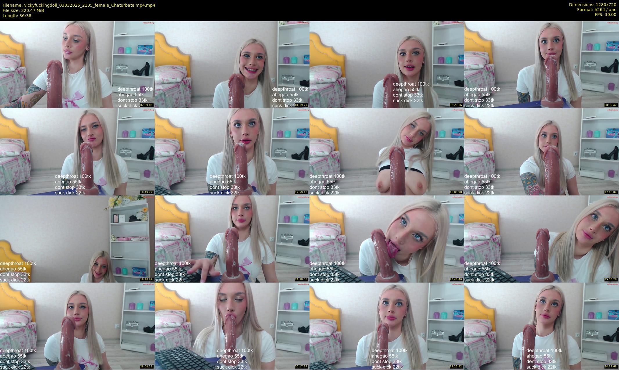 vickyfuckingdoll — 37 minute Chaturbate female cam show recording, 720p, Mar 3, 2025