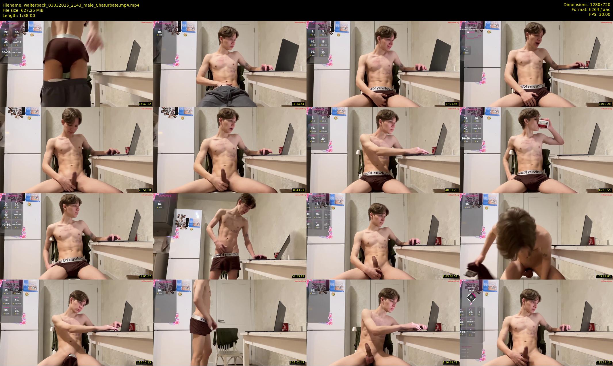 walterback — 98 minute Chaturbate male cam show recording, 720p, Mar 3, 2025