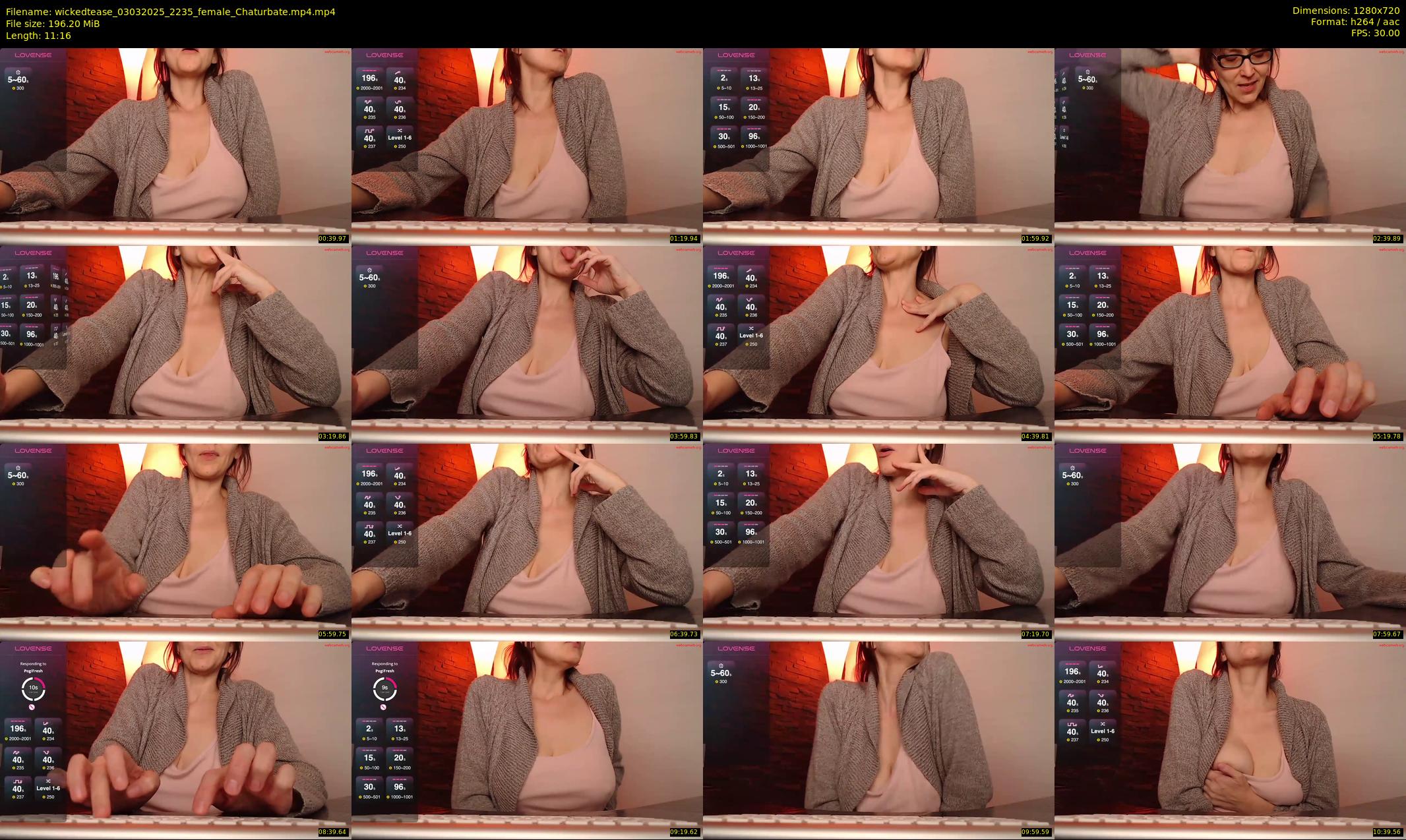 wickedtease — 12 minute Chaturbate female cam show recording, 720p, Mar 3, 2025