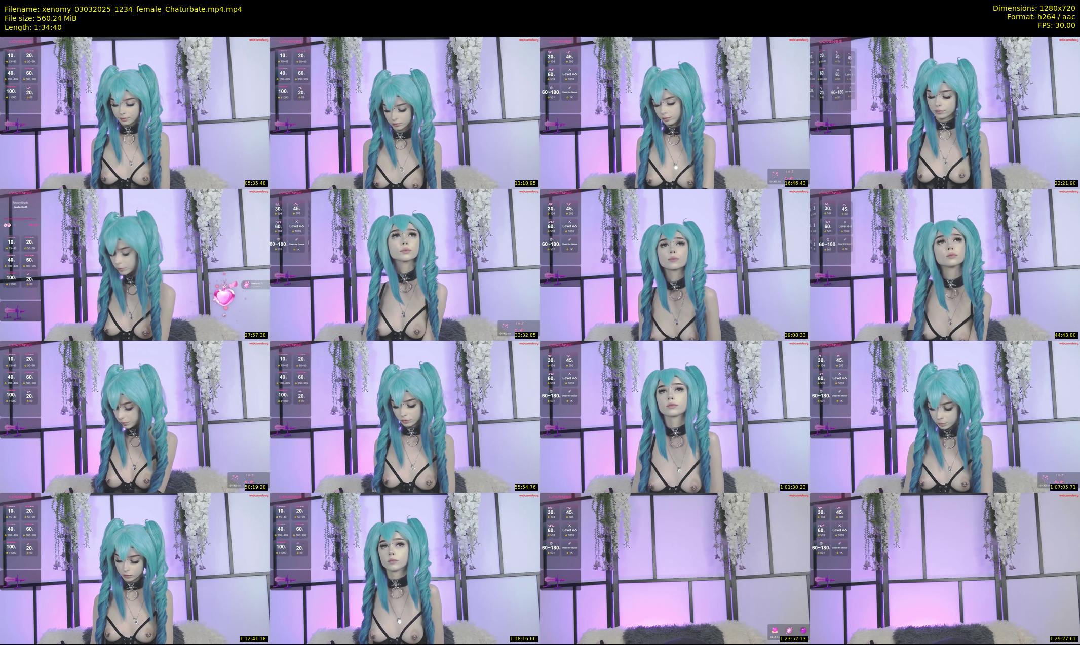 xenomy — 95 minute Chaturbate female cam show recording, 720p, Mar 3, 2025