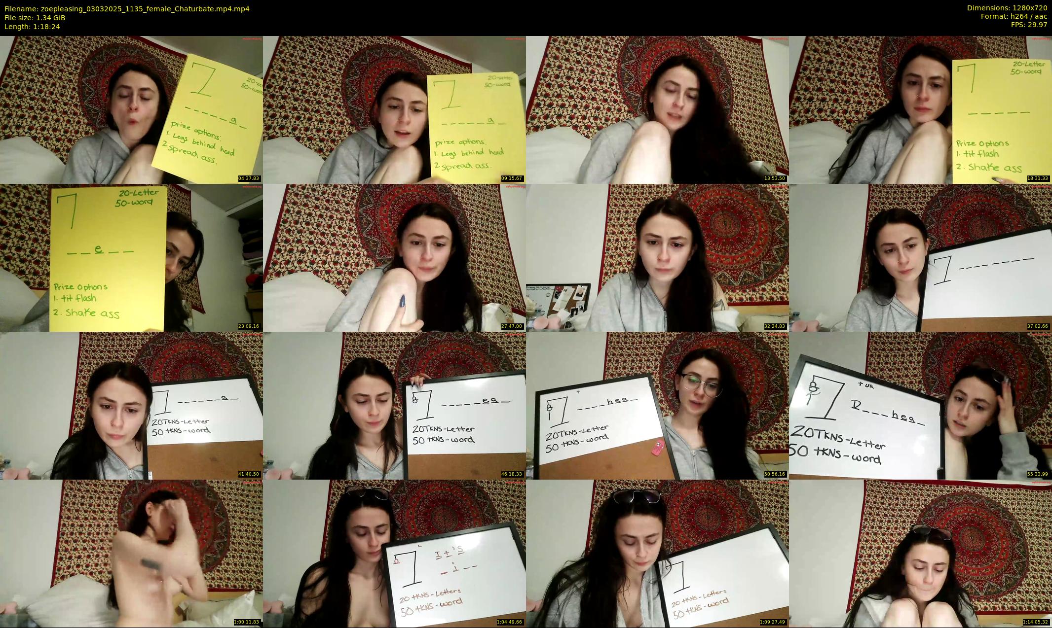 zoepleasing — 79 minute Chaturbate female cam show recording, 720p, Mar 3, 2025