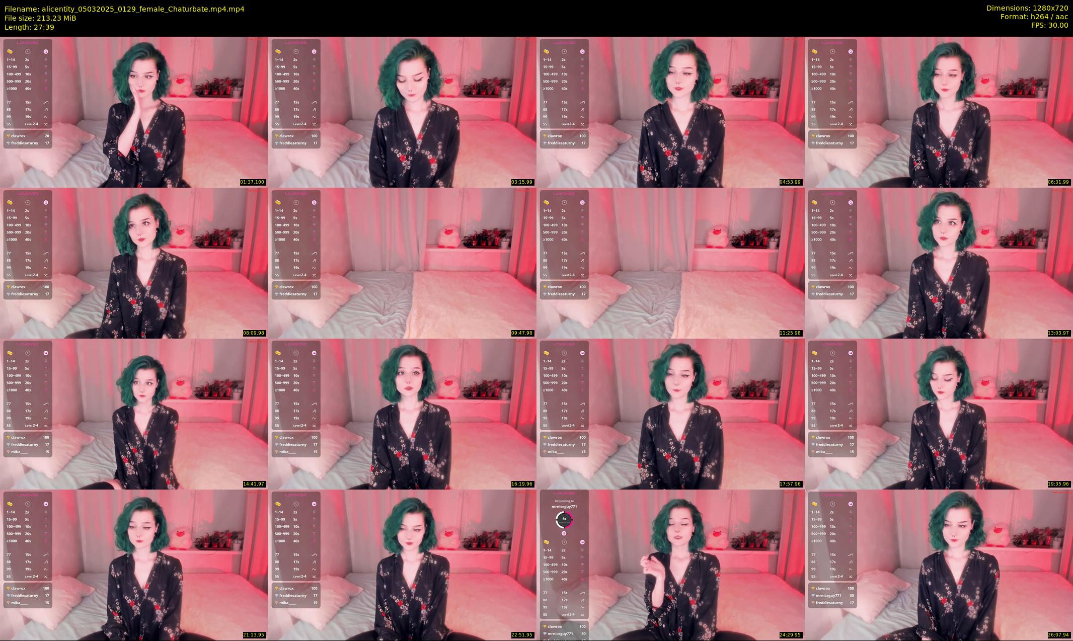 alicentity — 28 minute Chaturbate female cam show recording, 720p, Mar 5, 2025