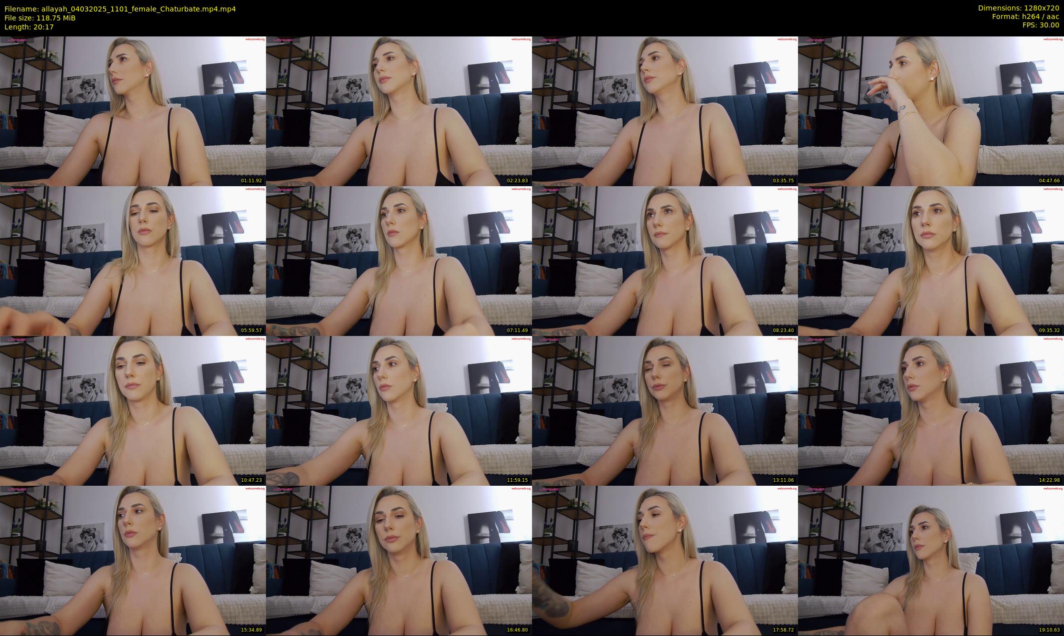allayah — 21 minute Chaturbate female cam show recording, 720p, Mar 4, 2025