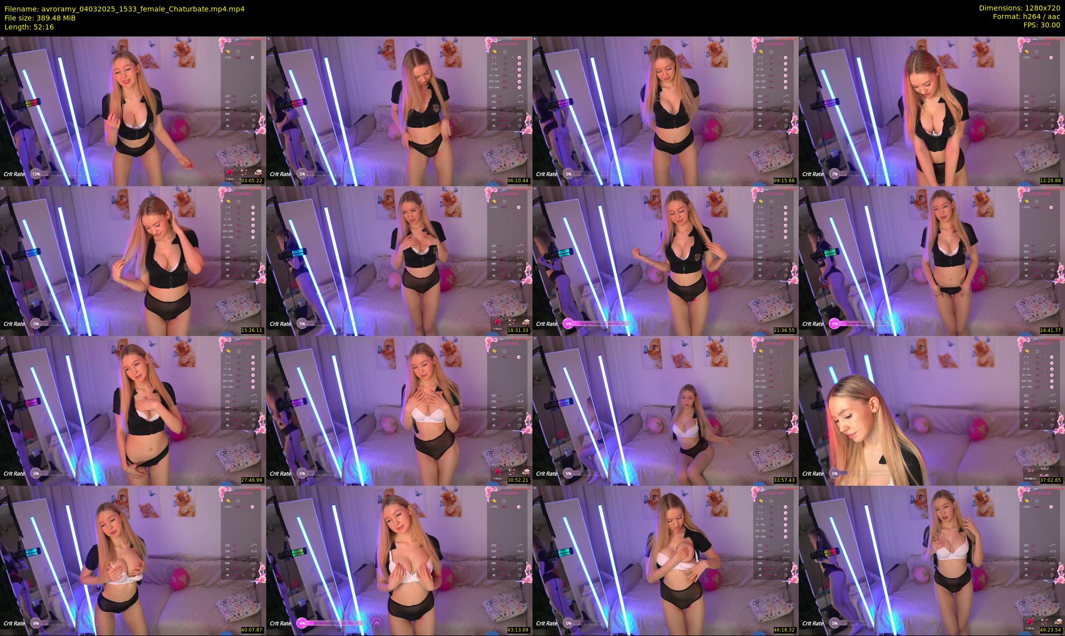 avroramy — 53 minute Chaturbate female cam show recording, 720p, Mar 4, 2025