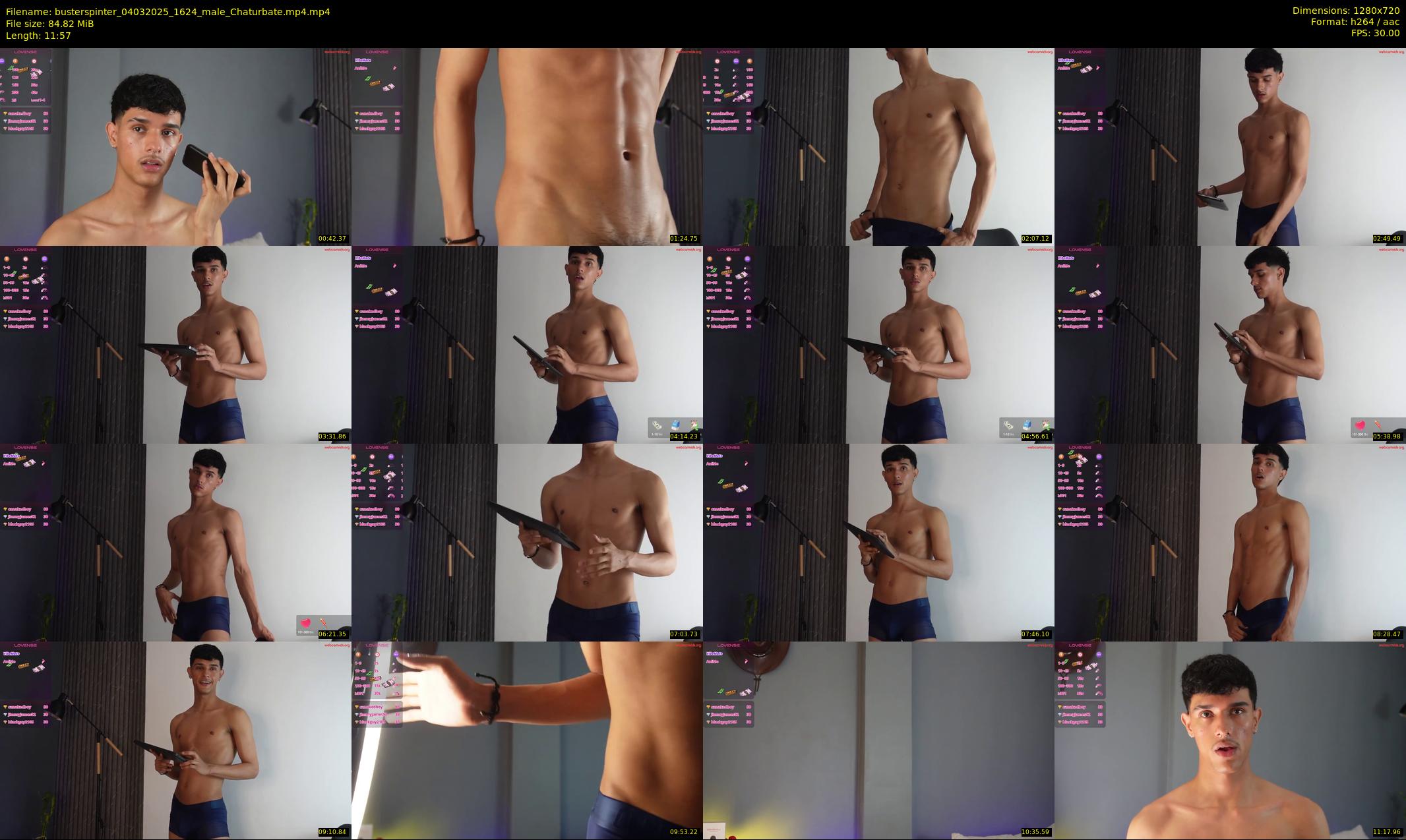 busterspinter — 12 minute Chaturbate male cam show recording, 720p, Mar 4, 2025