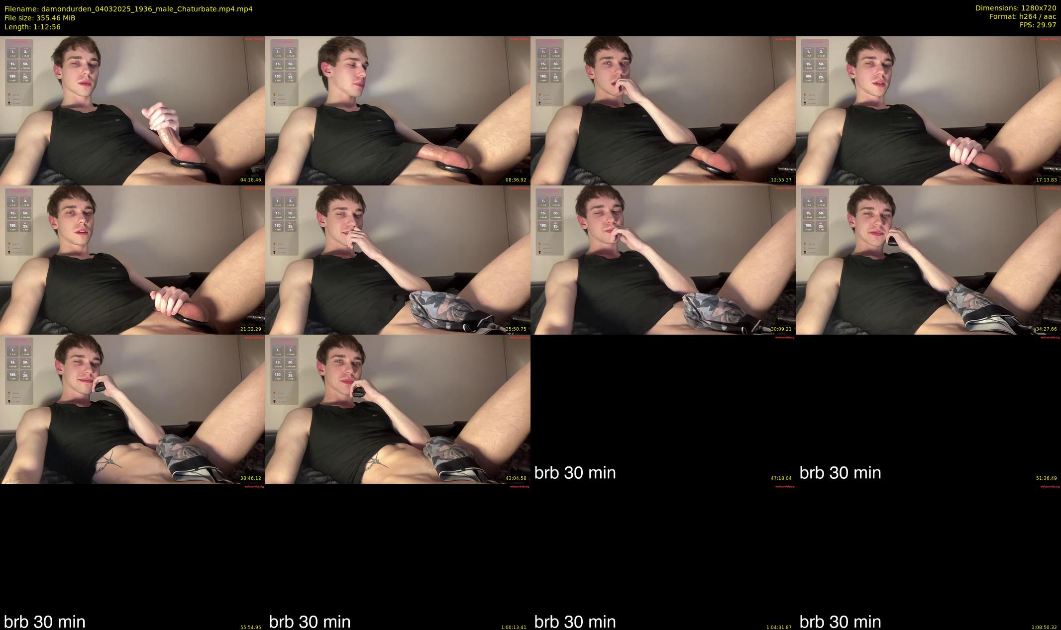 damondurden — 73 minute Chaturbate male cam show recording, 720p, Mar 4, 2025