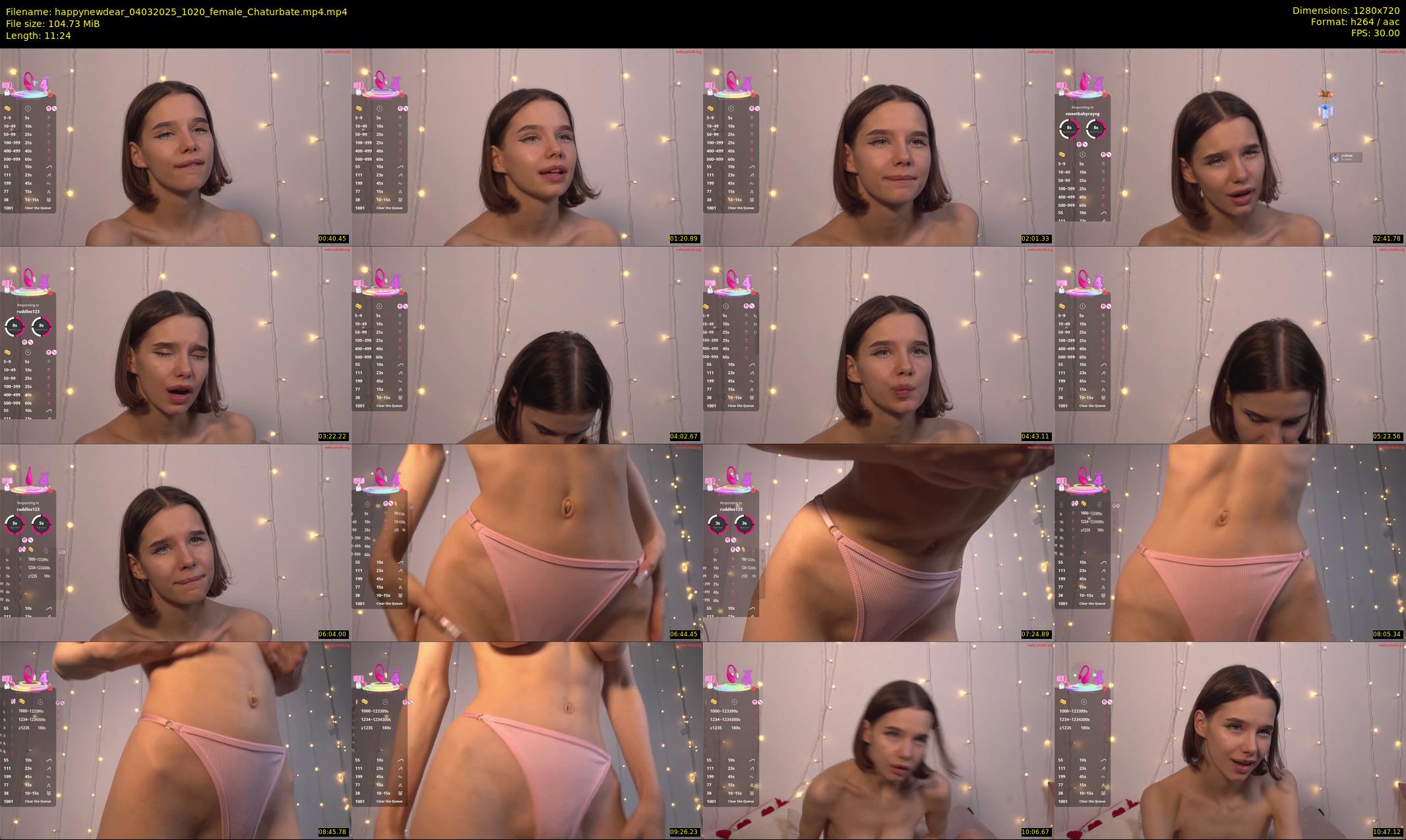 happynewdear — 12 minute Chaturbate female cam show recording, 720p, Mar 4, 2025