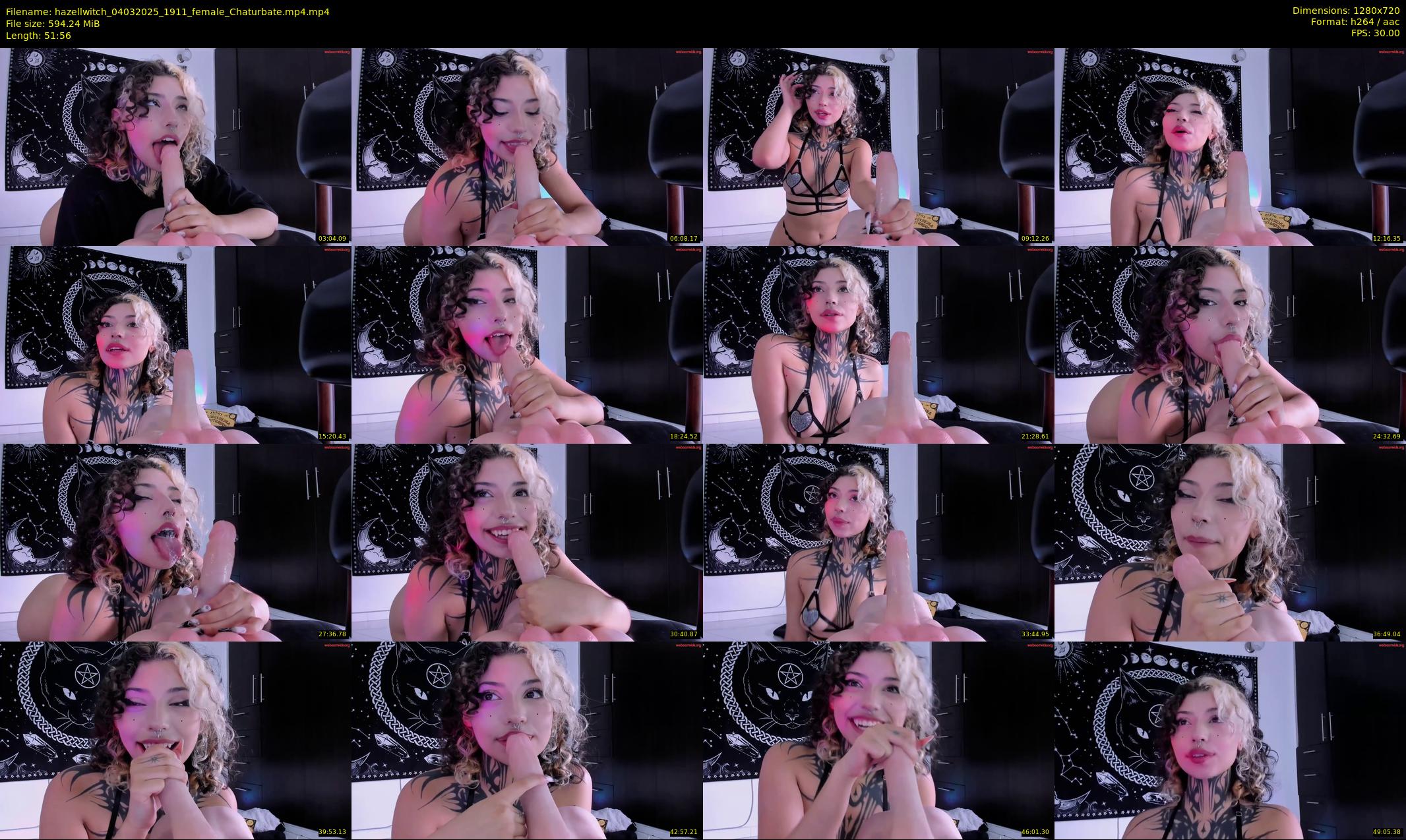 hazellwitch — 52 minute Chaturbate female cam show recording, 720p, Mar 4, 2025