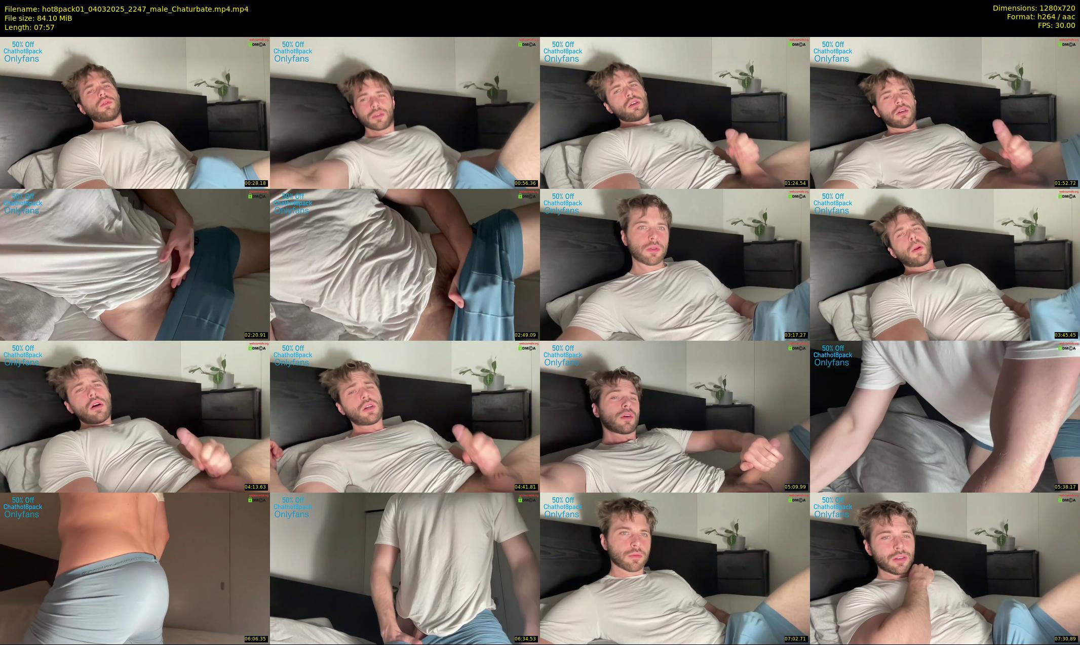 hot8pack01 — 8 minute Chaturbate male cam show recording, 720p, Mar 4, 2025