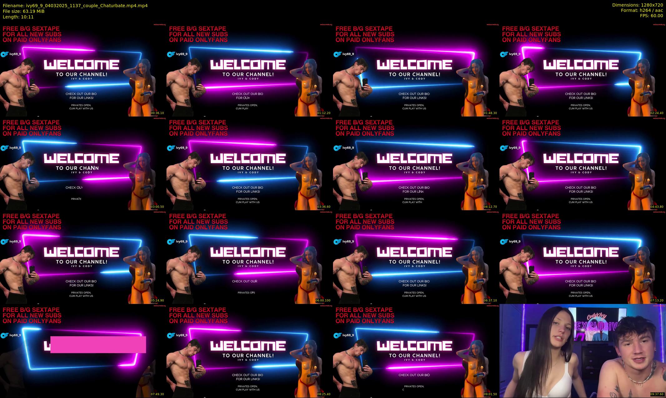 ivy69_9 — 11 minute Chaturbate couple cam show recording, 720p, Mar 4, 2025
