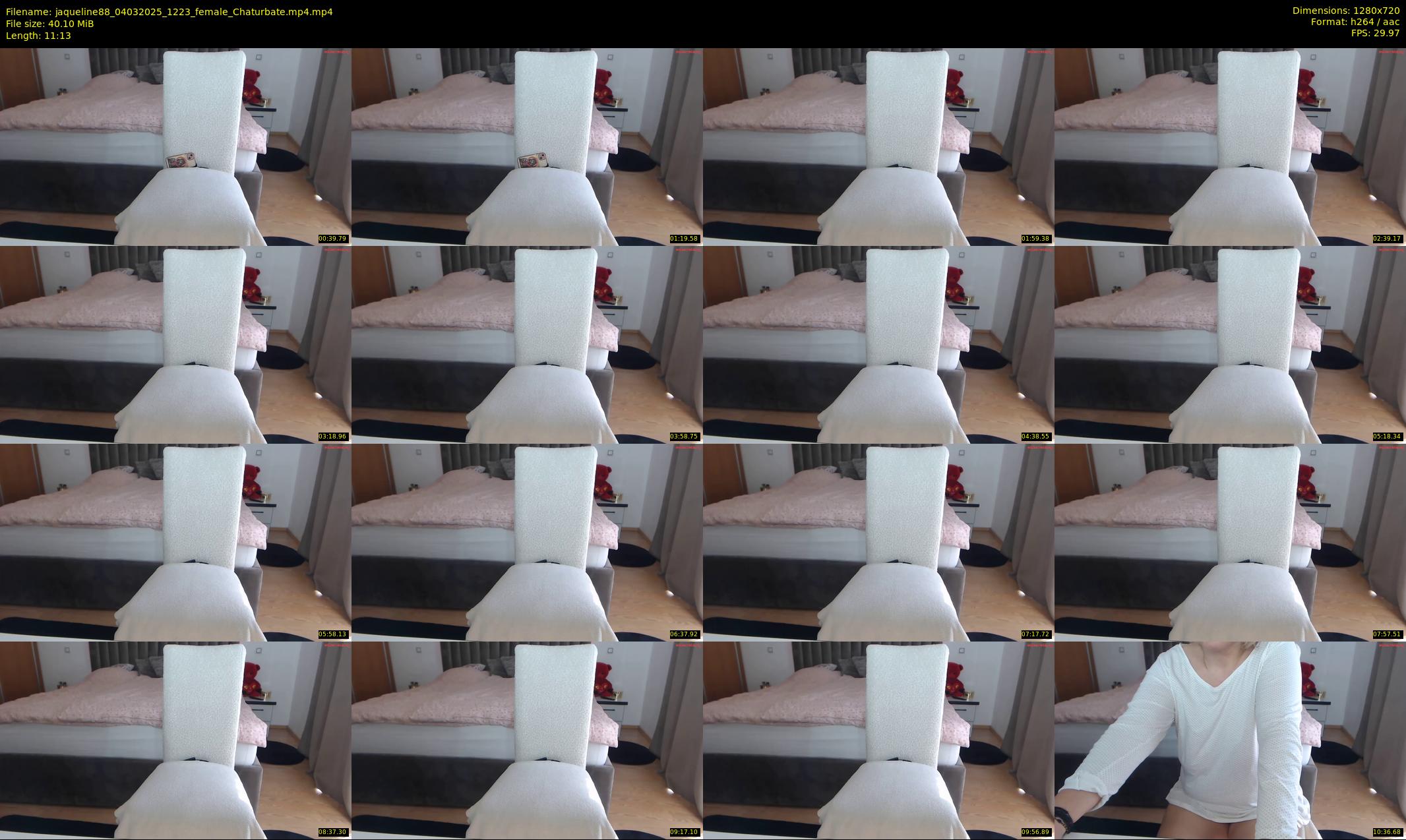 jaqueline88 — 12 minute Chaturbate female cam show recording, 720p, Mar 4, 2025