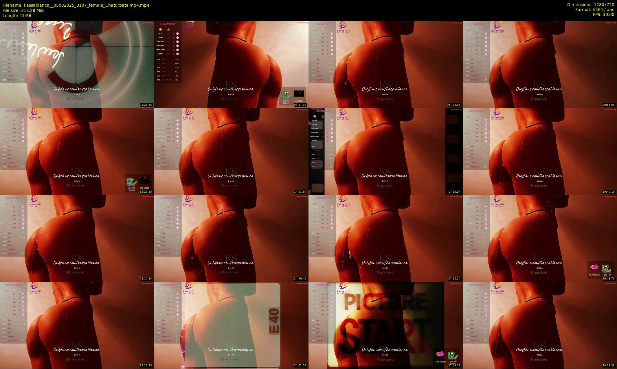 kassablanca_ — 42 minute Chaturbate female cam show recording, 720p, Mar 5, 2025