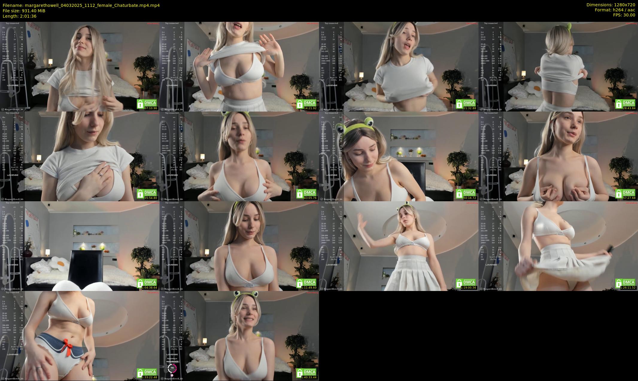 margarethowell — 122 minute Chaturbate female cam show recording, 720p, Mar 4, 2025